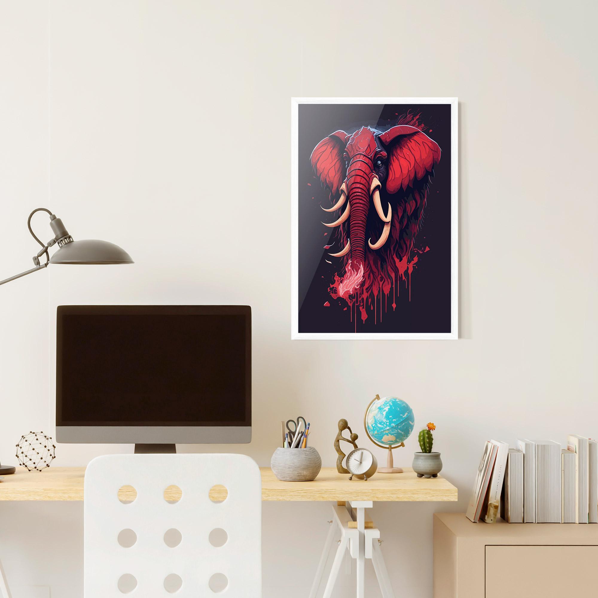 Poster Înrămat Bloody Elephant mockup 6