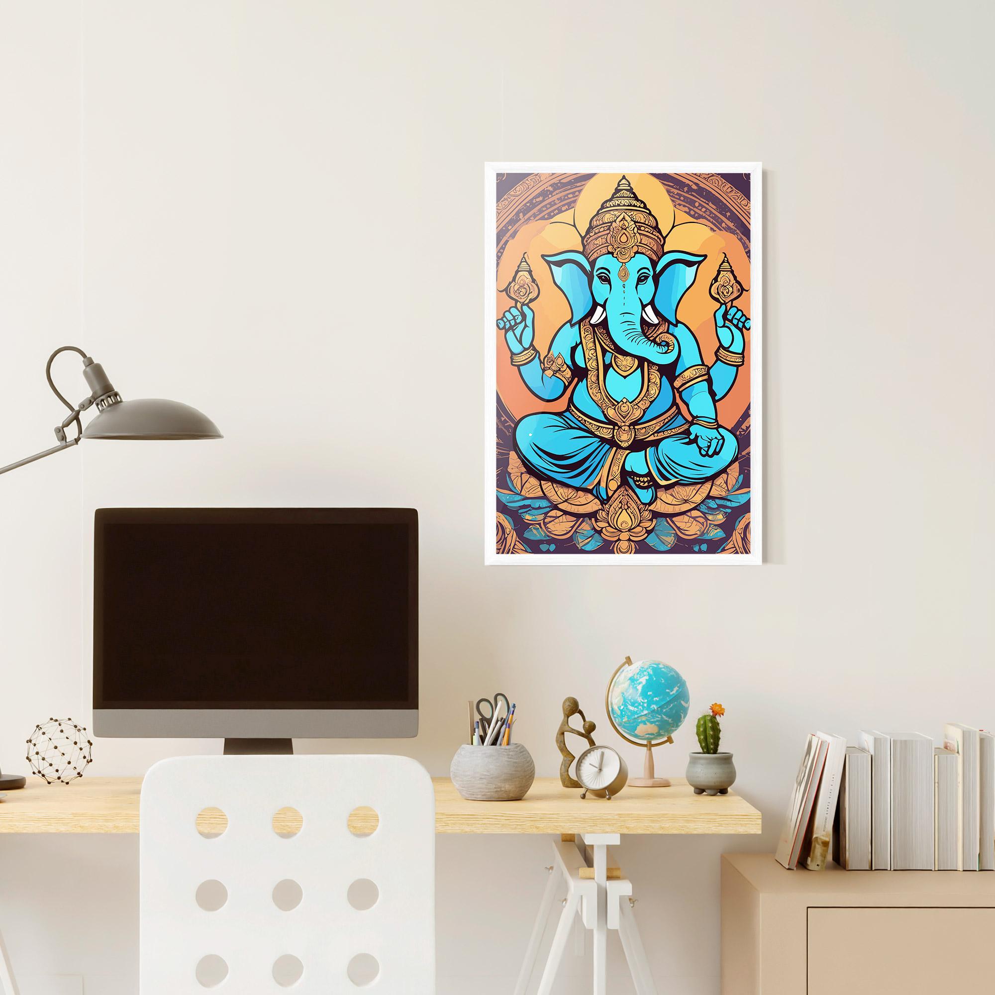 Poster Înrămat Blue Elephant mockup 6