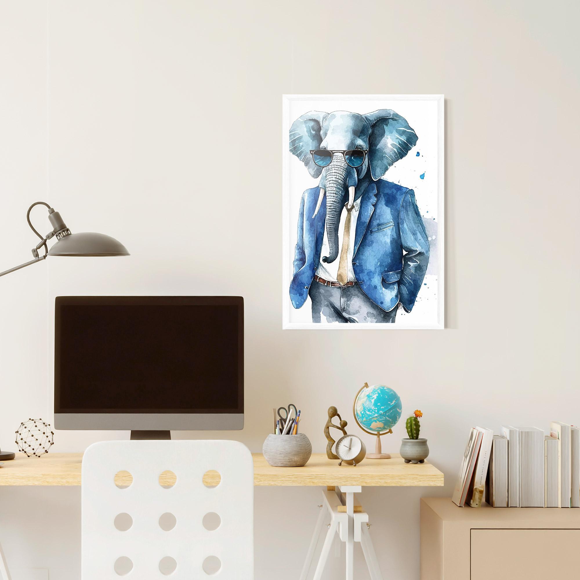 Poster Înrămat Bussiness Elephant mockup 6
