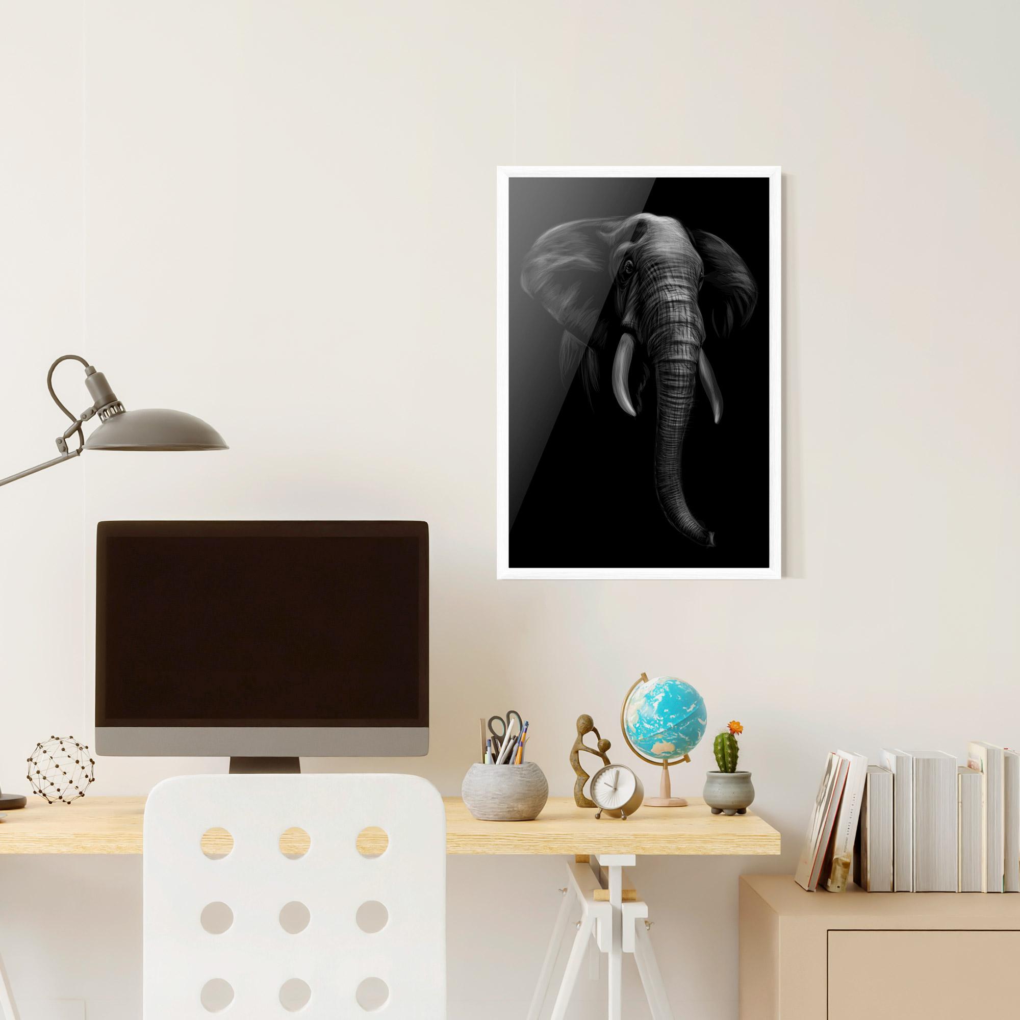 Poster Înrămat Elephant Head mockup 6