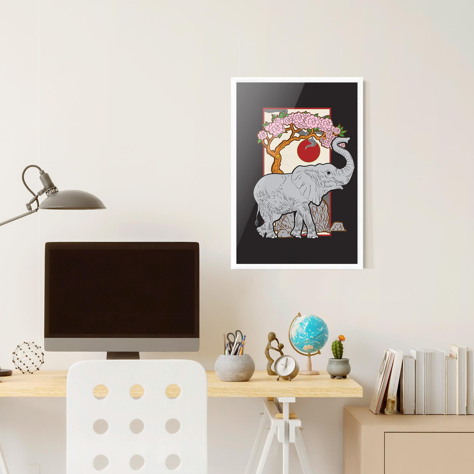 Poster Înrămat Three Elephant mockup 6