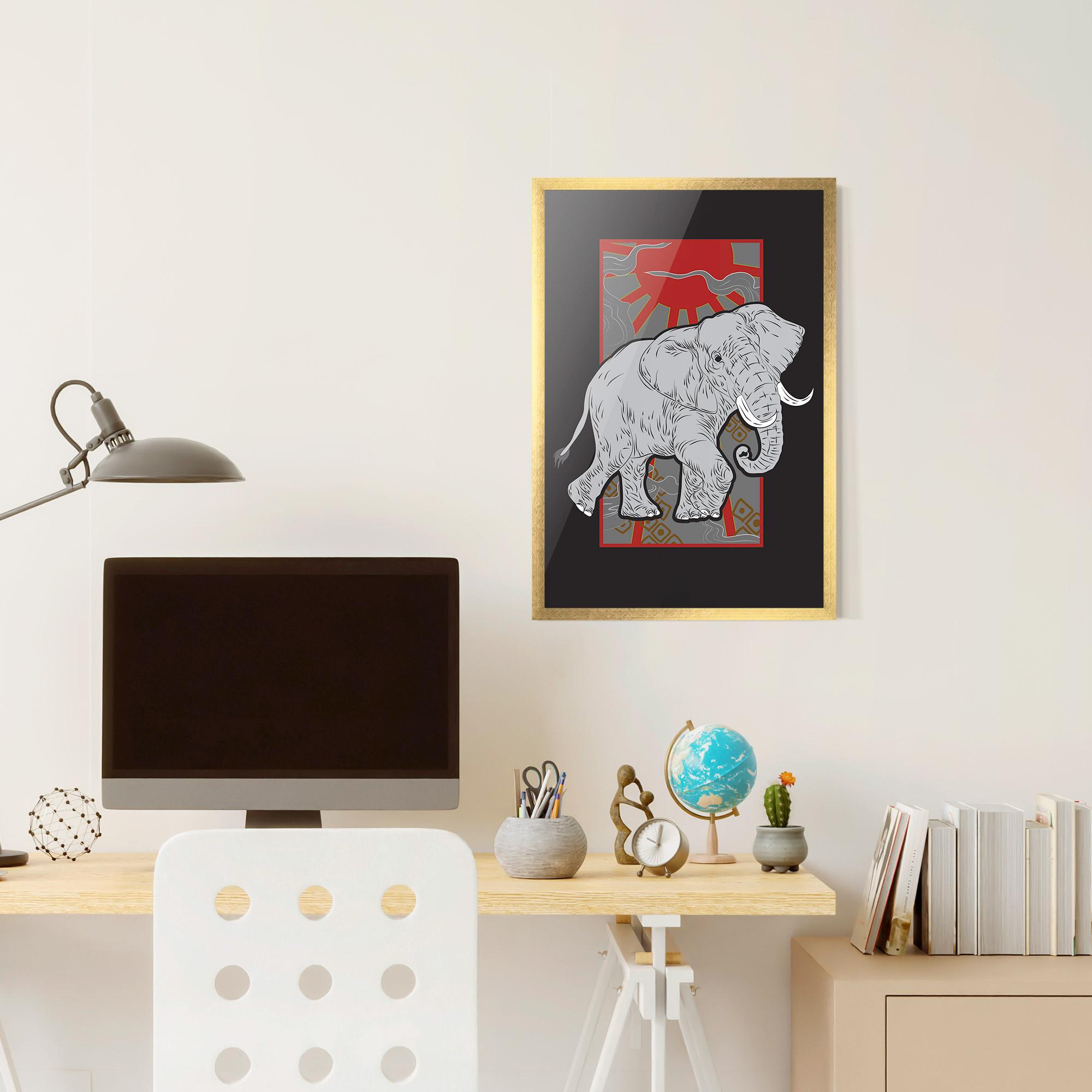 Poster Înrămat Asian Elephant mockup 6