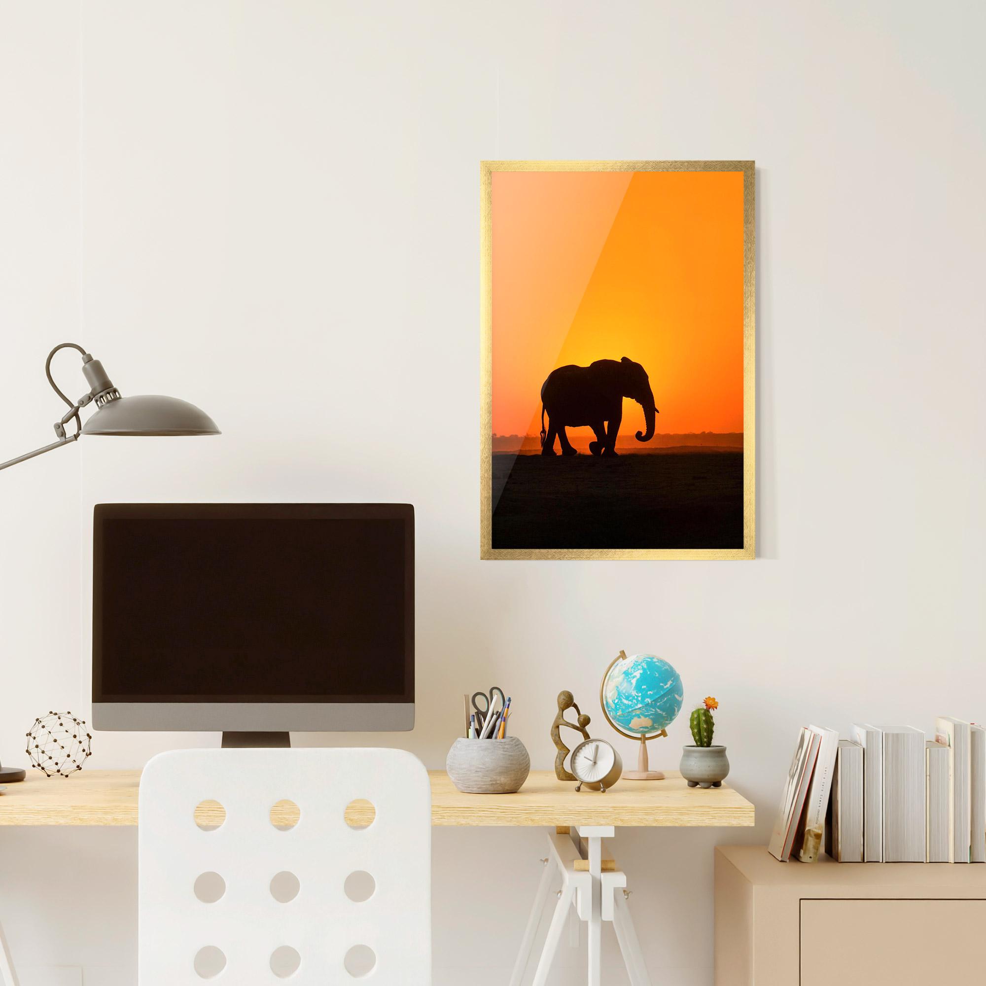 Poster Înrămat Beautiful Elephant mockup 6