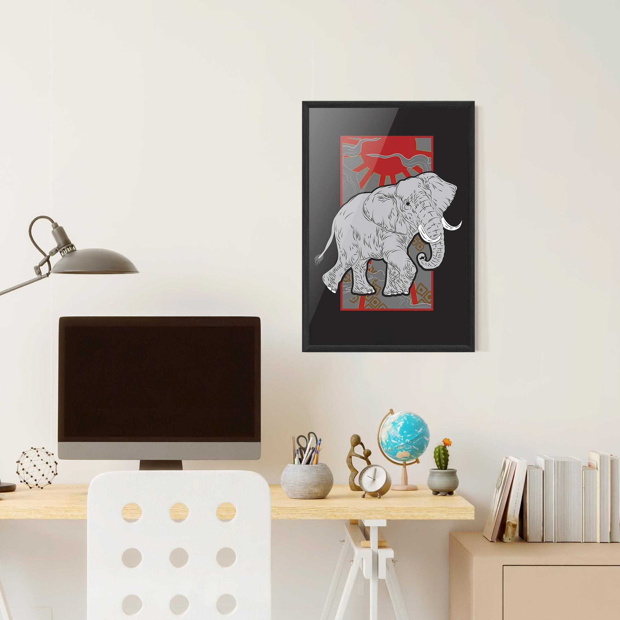 Poster Înrămat Asian Elephant mockup 6