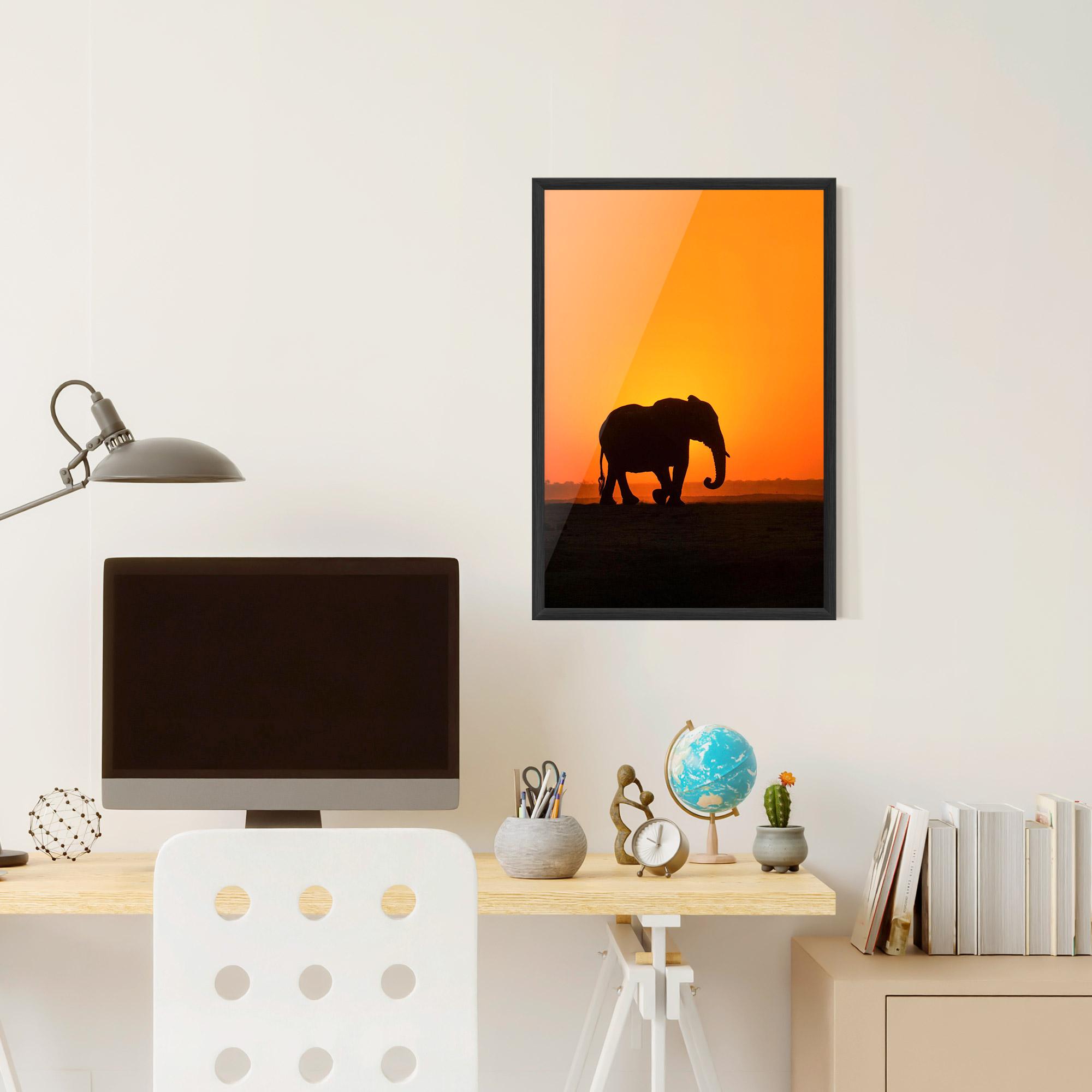 Poster Înrămat Beautiful Elephant mockup 6