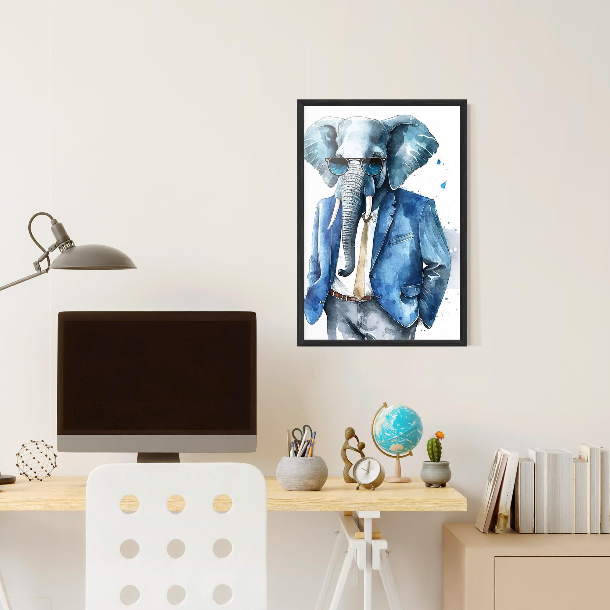 Poster Înrămat Bussiness Elephant mockup 6