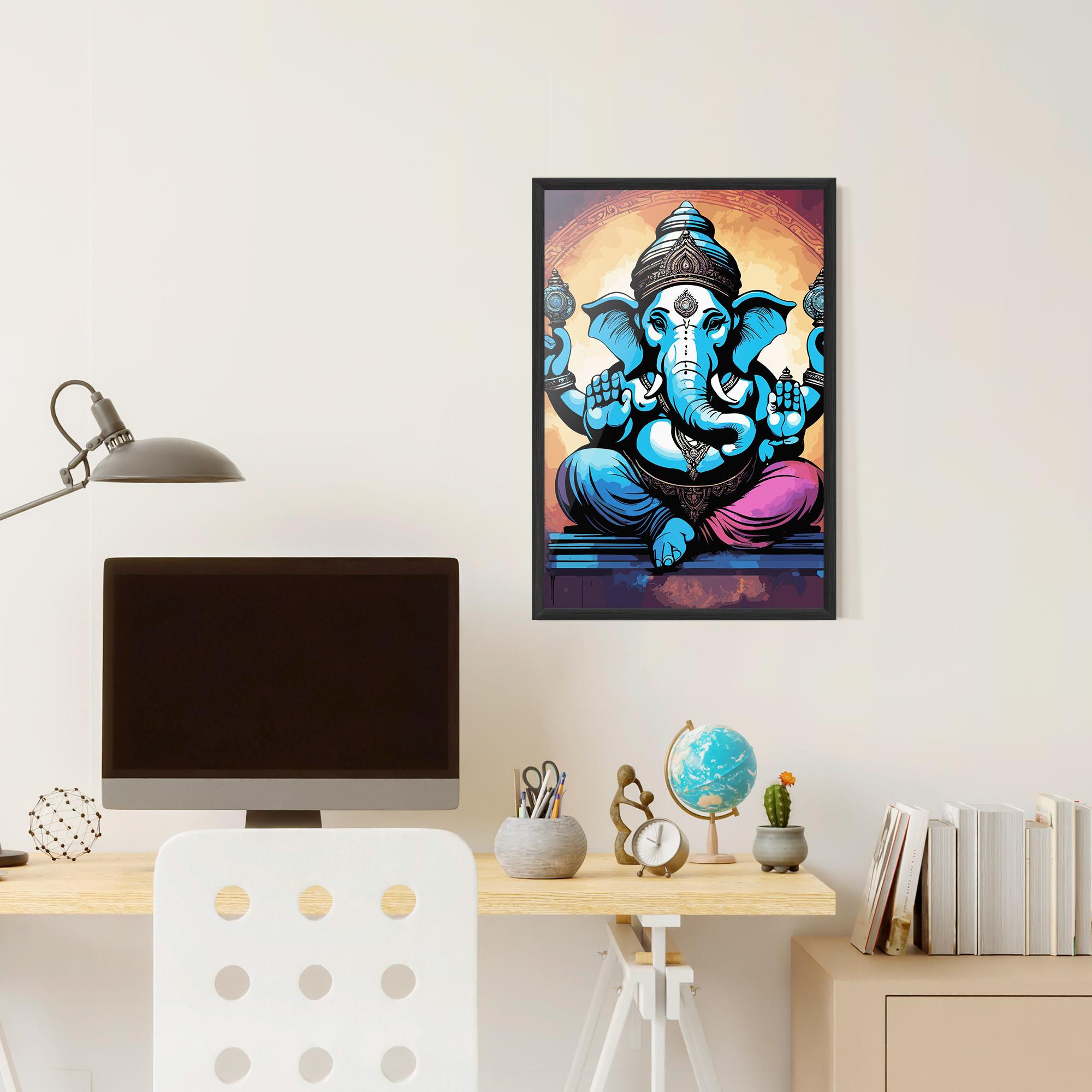 Poster Înrămat Colorful Chaturthi mockup 6
