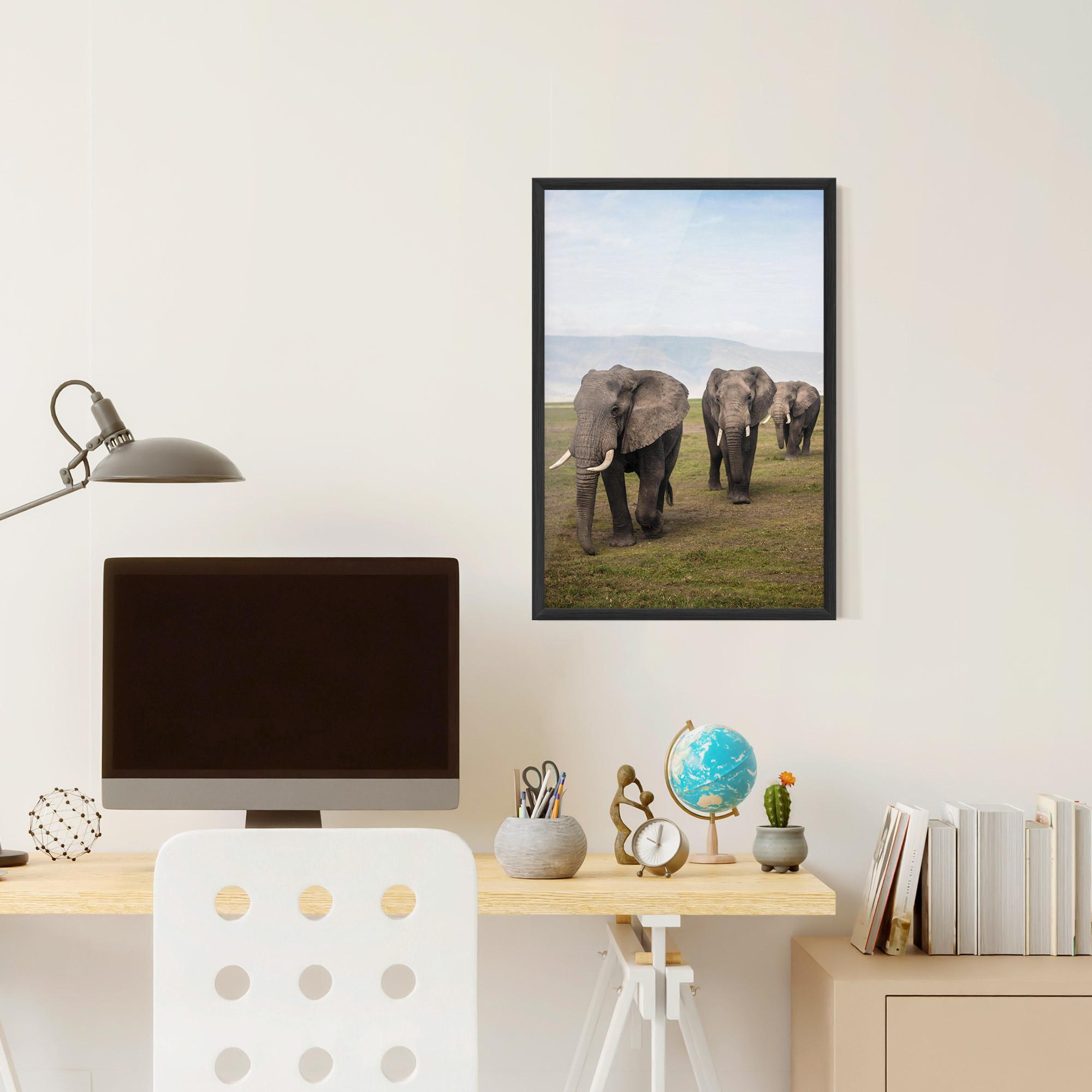 Poster Înrămat Elephant Landscape mockup 6