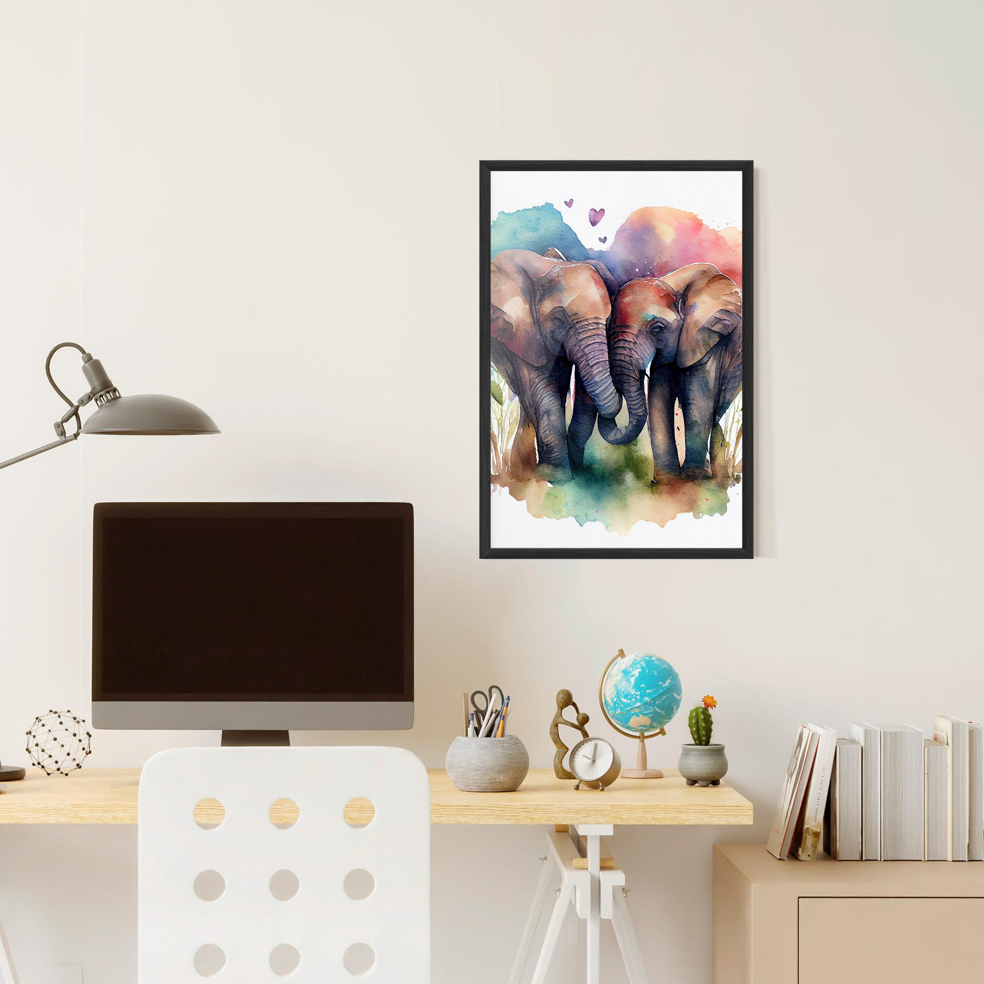 Poster Înrămat Watercolor Love mockup 6