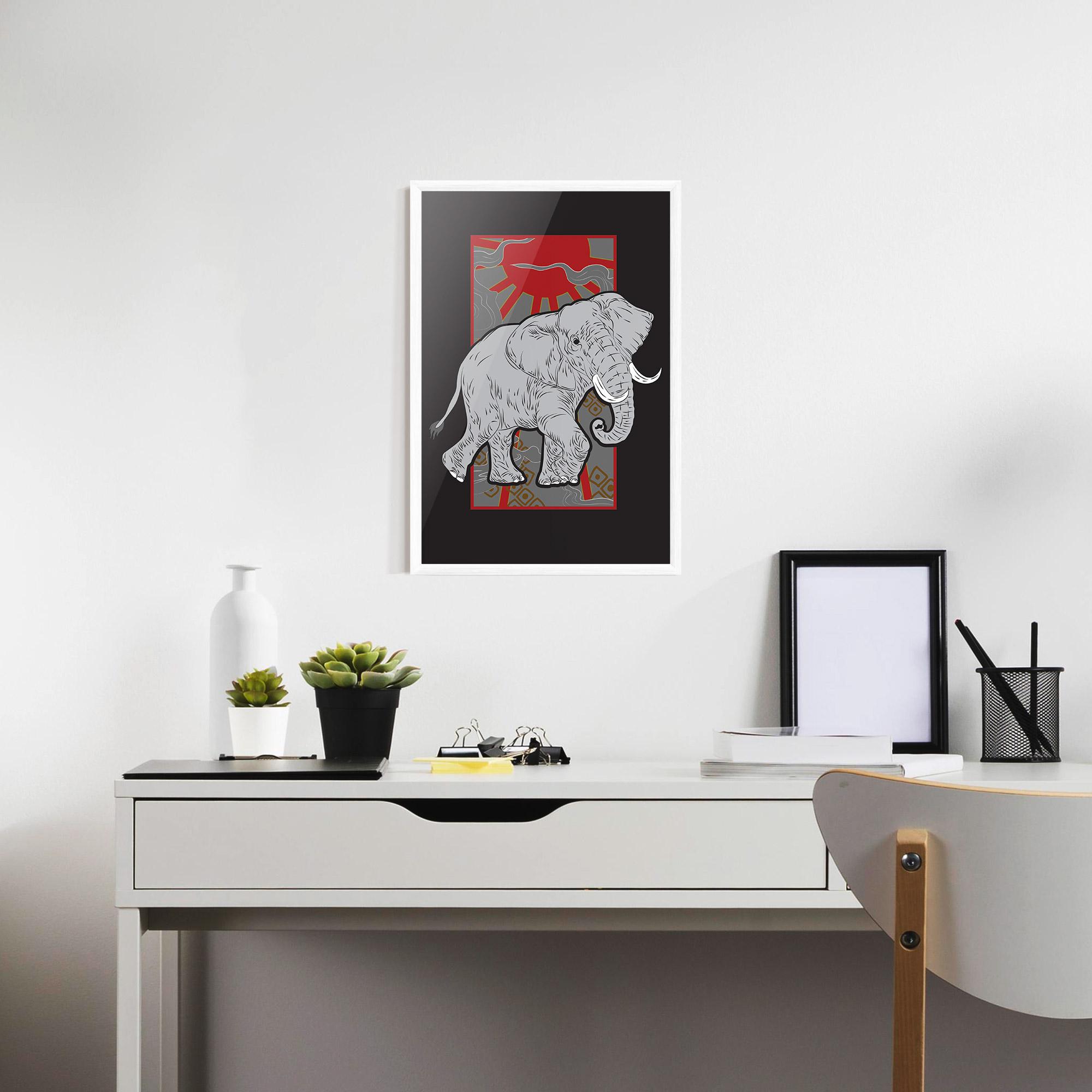 Poster Înrămat Asian Elephant mockup 7