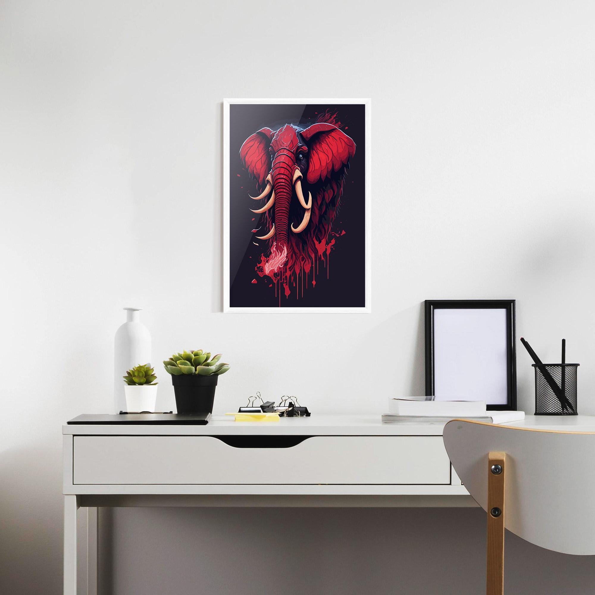 Poster Înrămat Bloody Elephant mockup 7