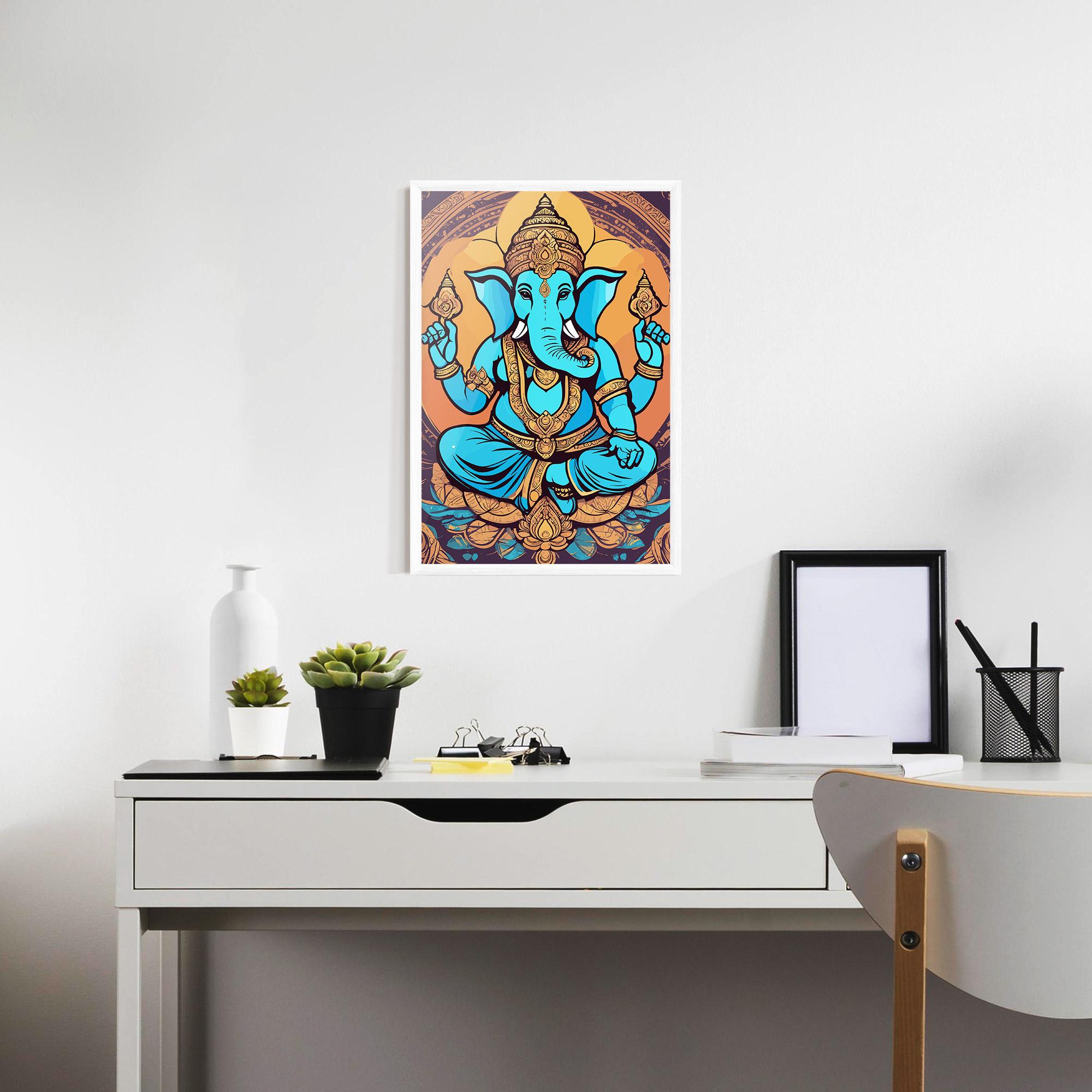 Poster Înrămat Blue Elephant mockup 7