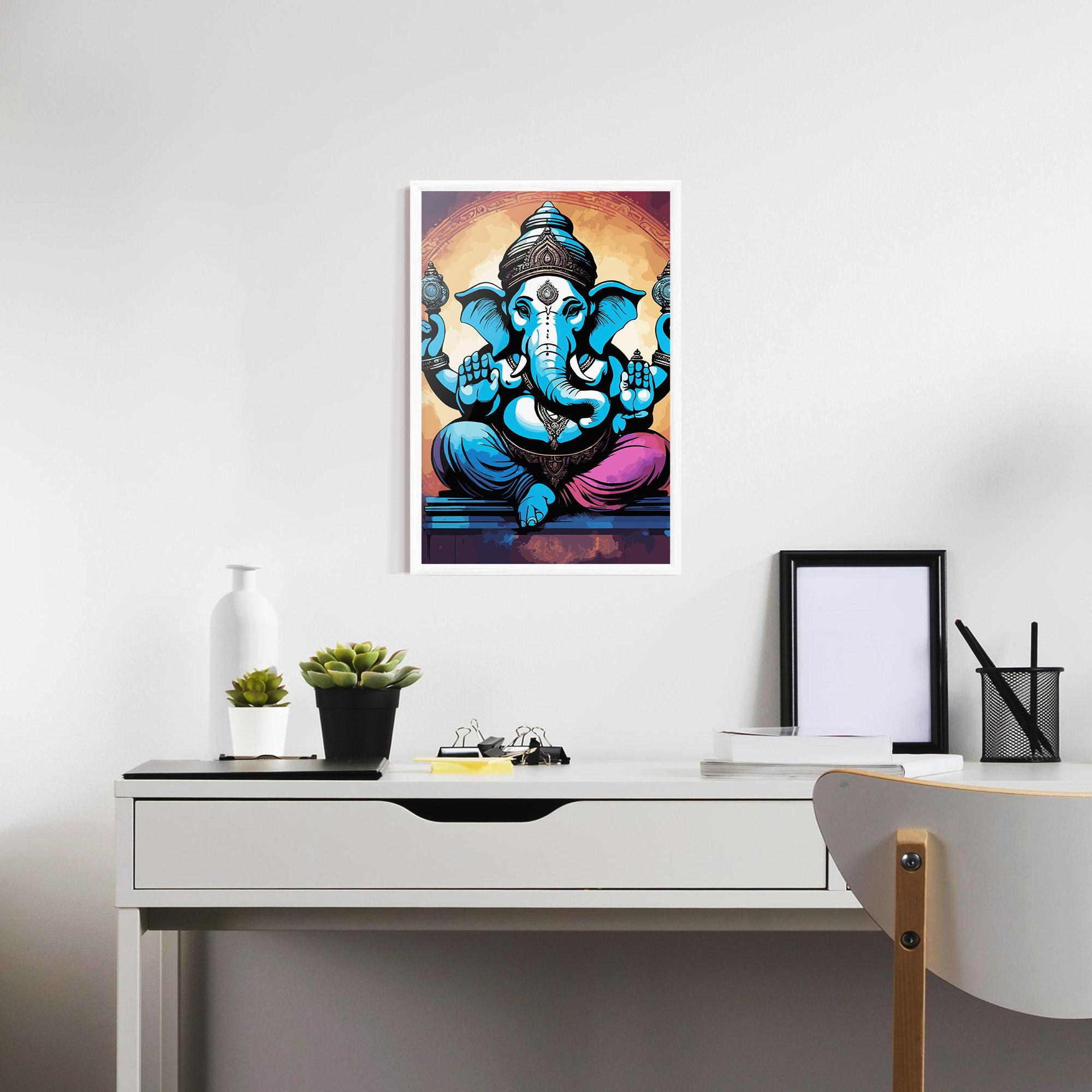 Poster Înrămat Colorful Chaturthi mockup 7