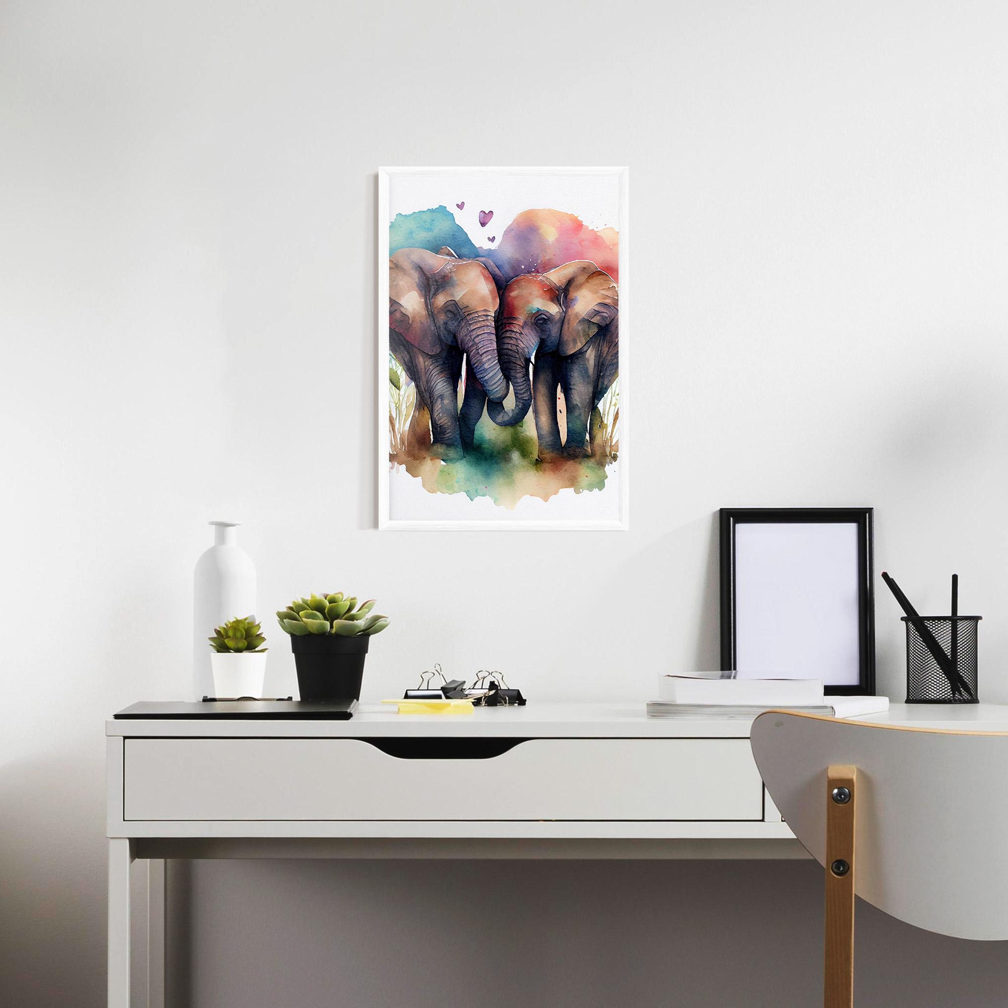 Poster Înrămat Watercolor Love mockup 7
