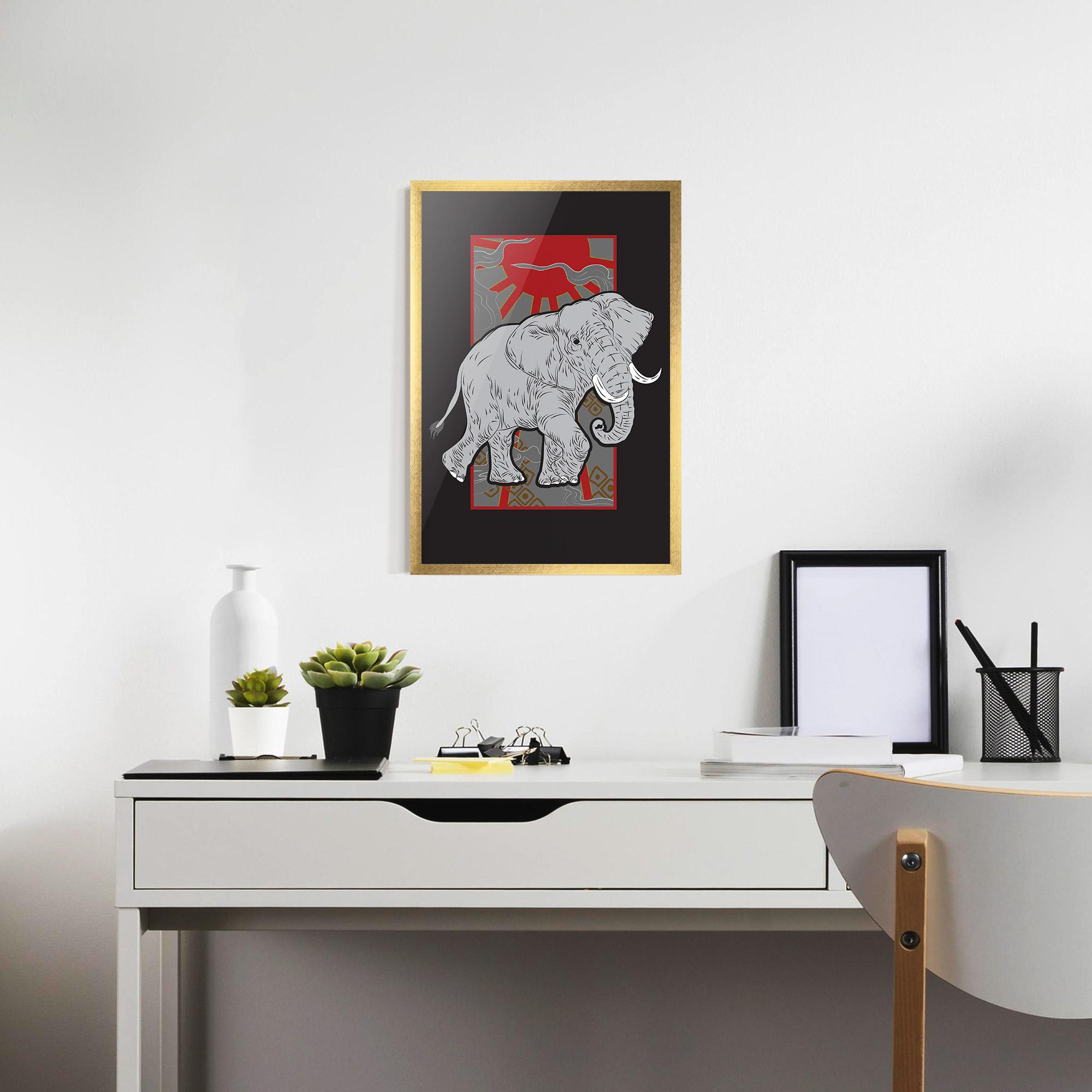 Poster Înrămat Asian Elephant mockup 7