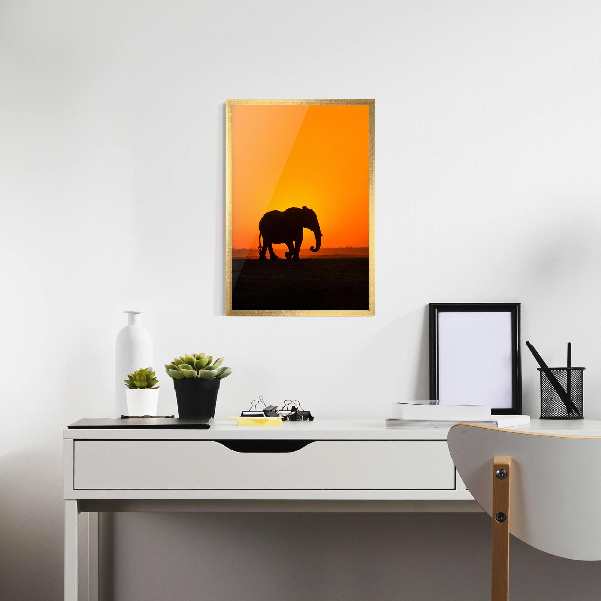 Poster Înrămat Beautiful Elephant mockup 7