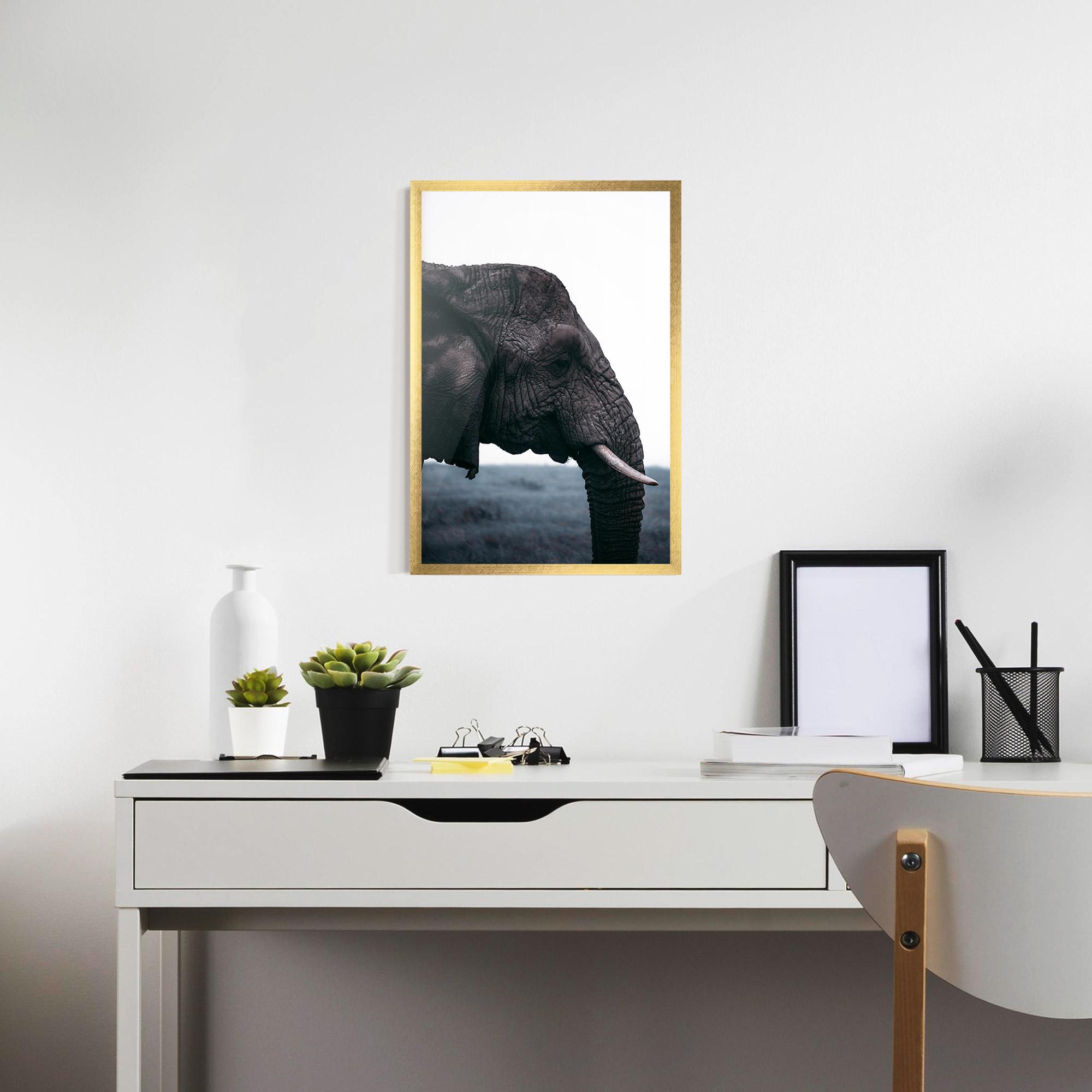 Poster Înrămat Close Grey Eelephant mockup 7