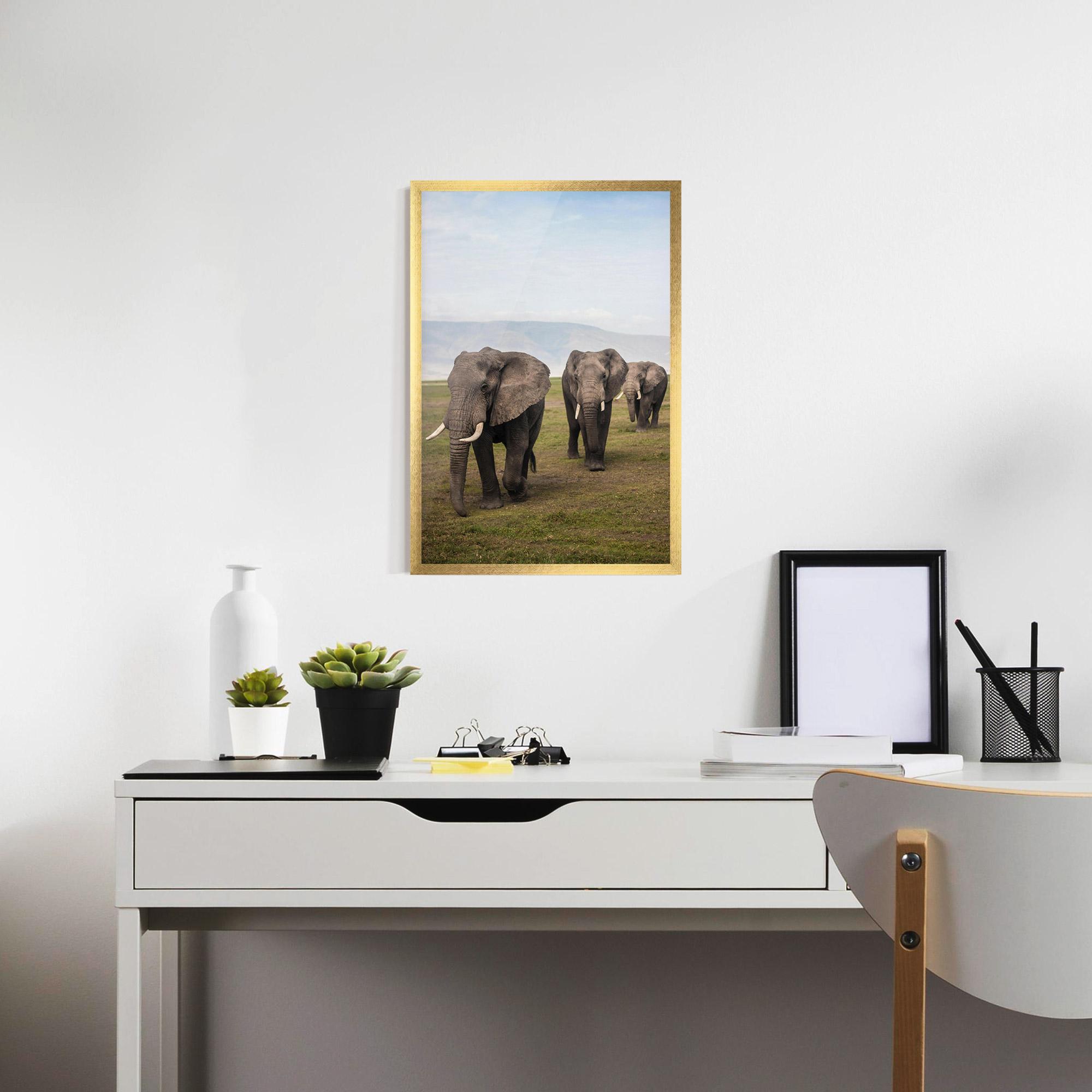 Poster Înrămat Elephant Landscape mockup 7