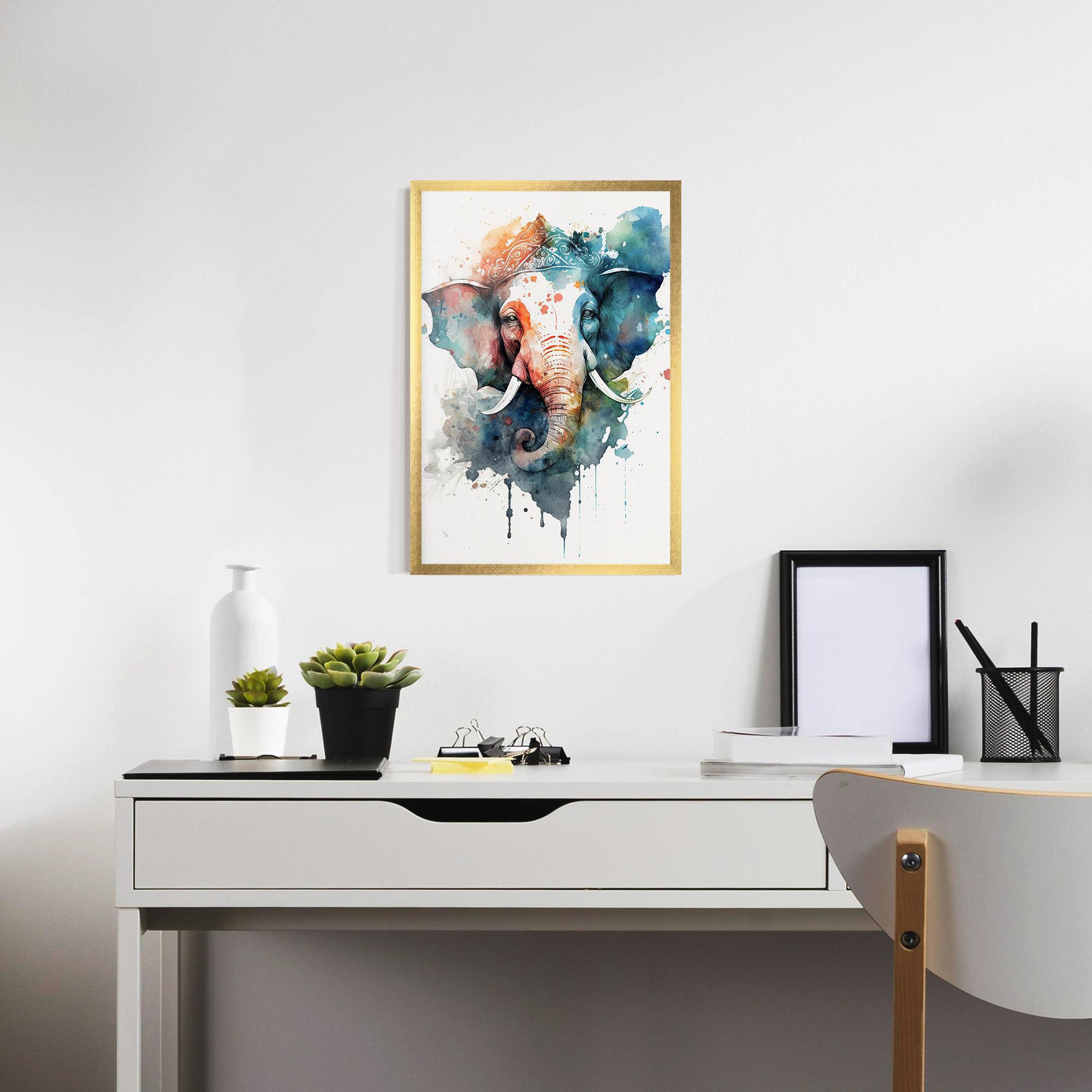 Poster Înrămat Ganesha Chaturthi mockup 7