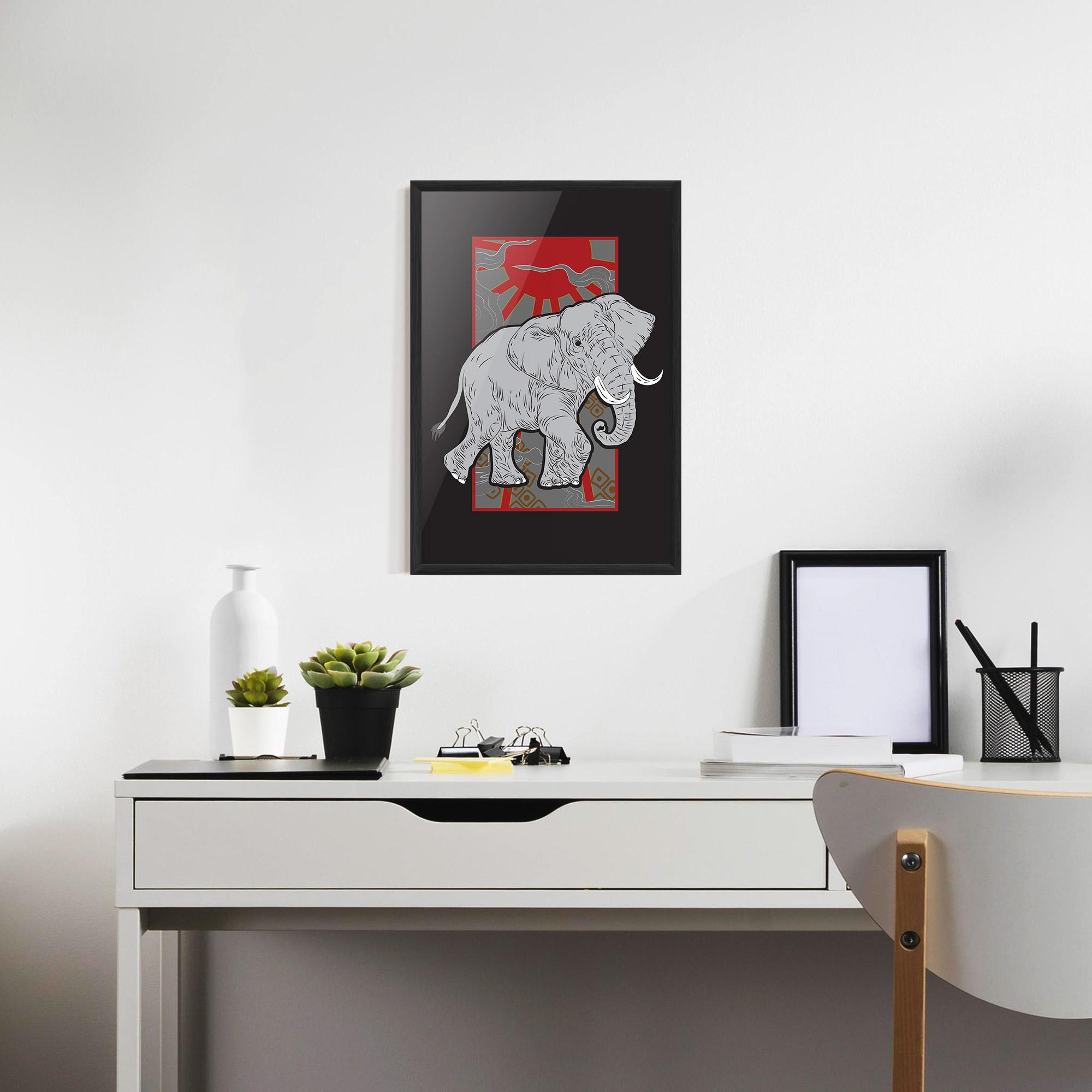 Poster Înrămat Asian Elephant mockup 7