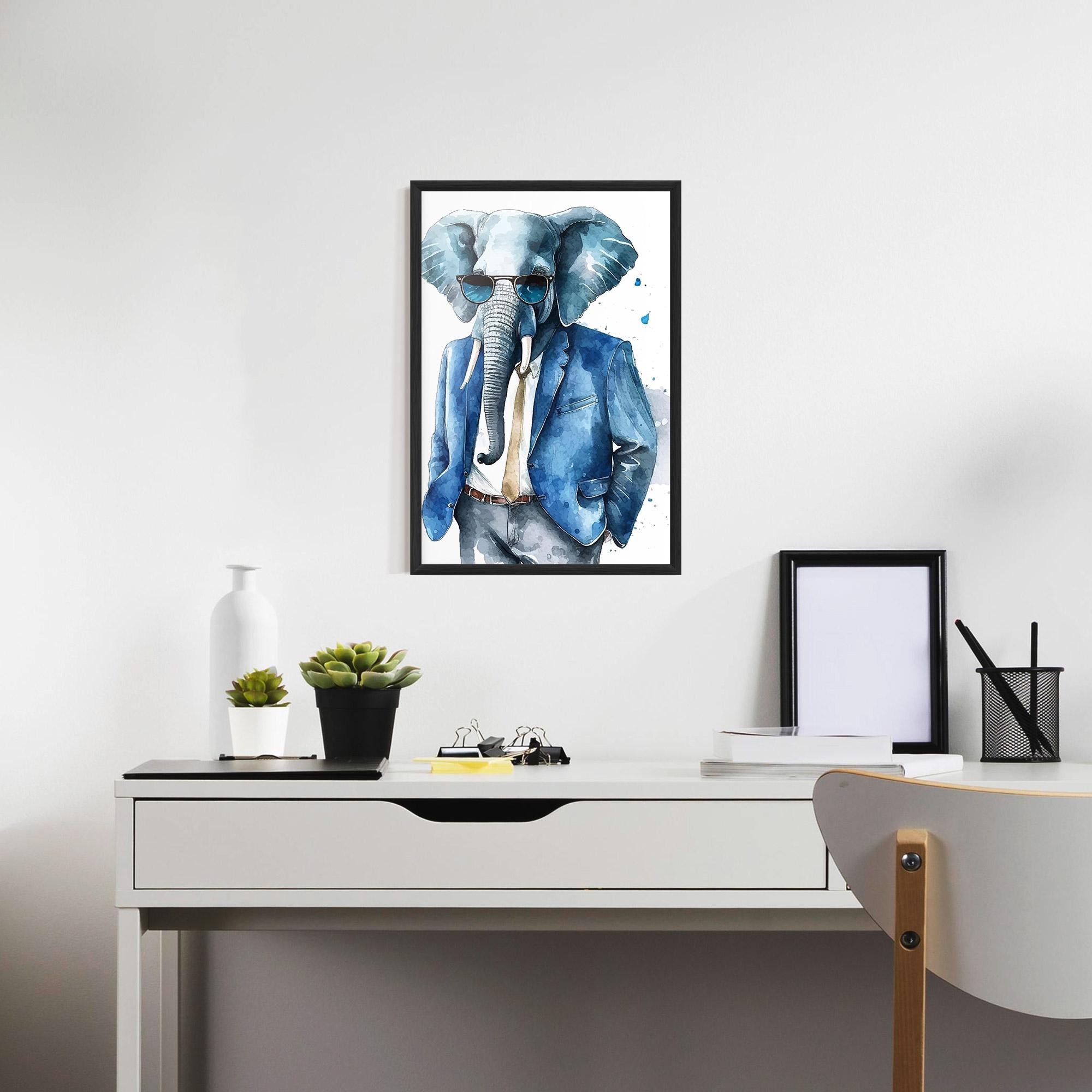 Poster Înrămat Bussiness Elephant mockup 7