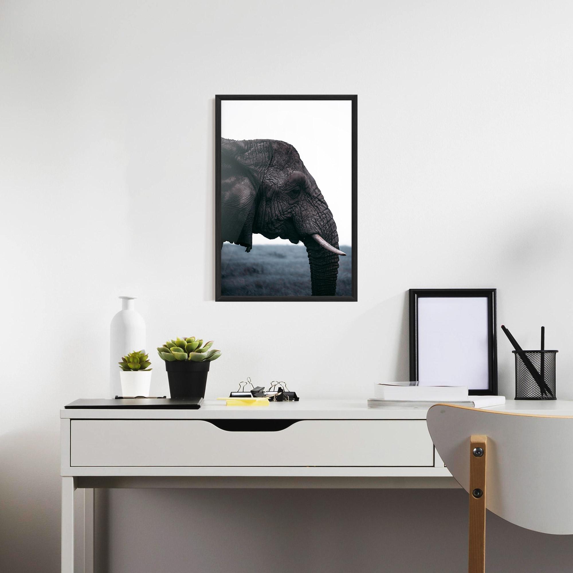 Poster Înrămat Close Grey Eelephant mockup 7