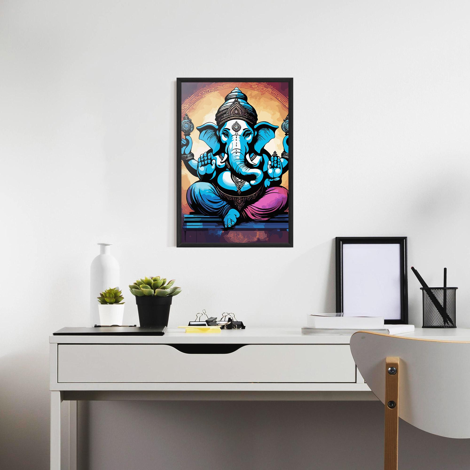 Poster Înrămat Colorful Chaturthi mockup 7