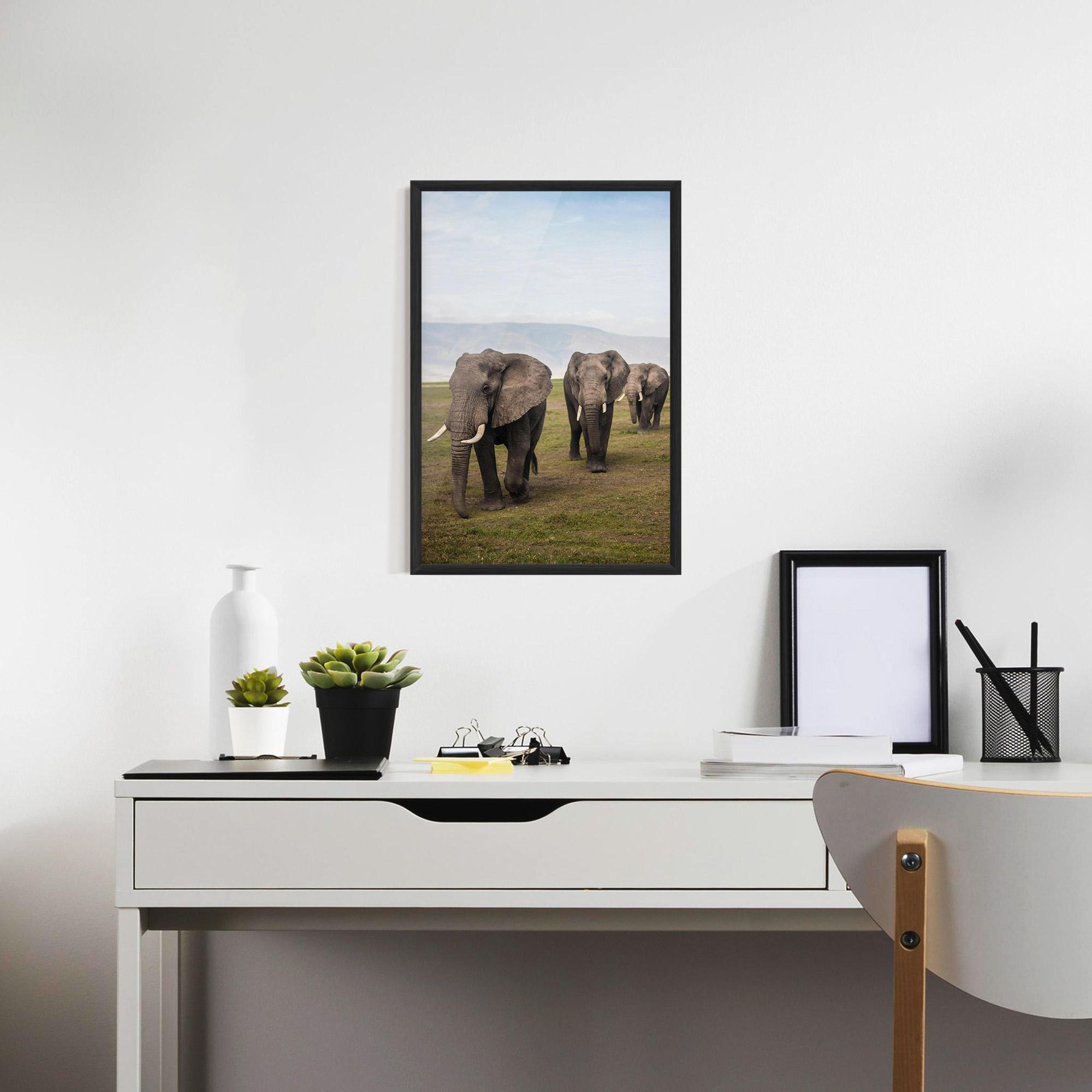 Poster Înrămat Elephant Landscape mockup 7