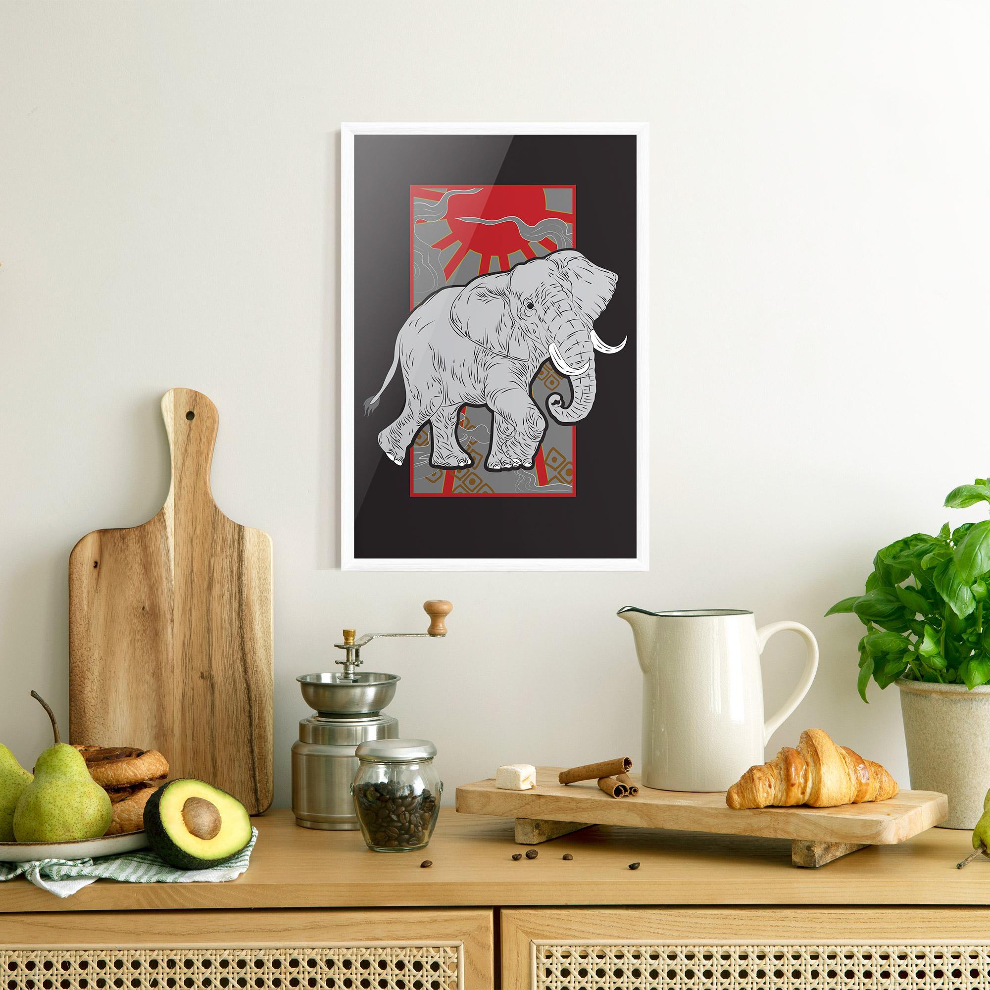 Poster Înrămat Asian Elephant mockup 8