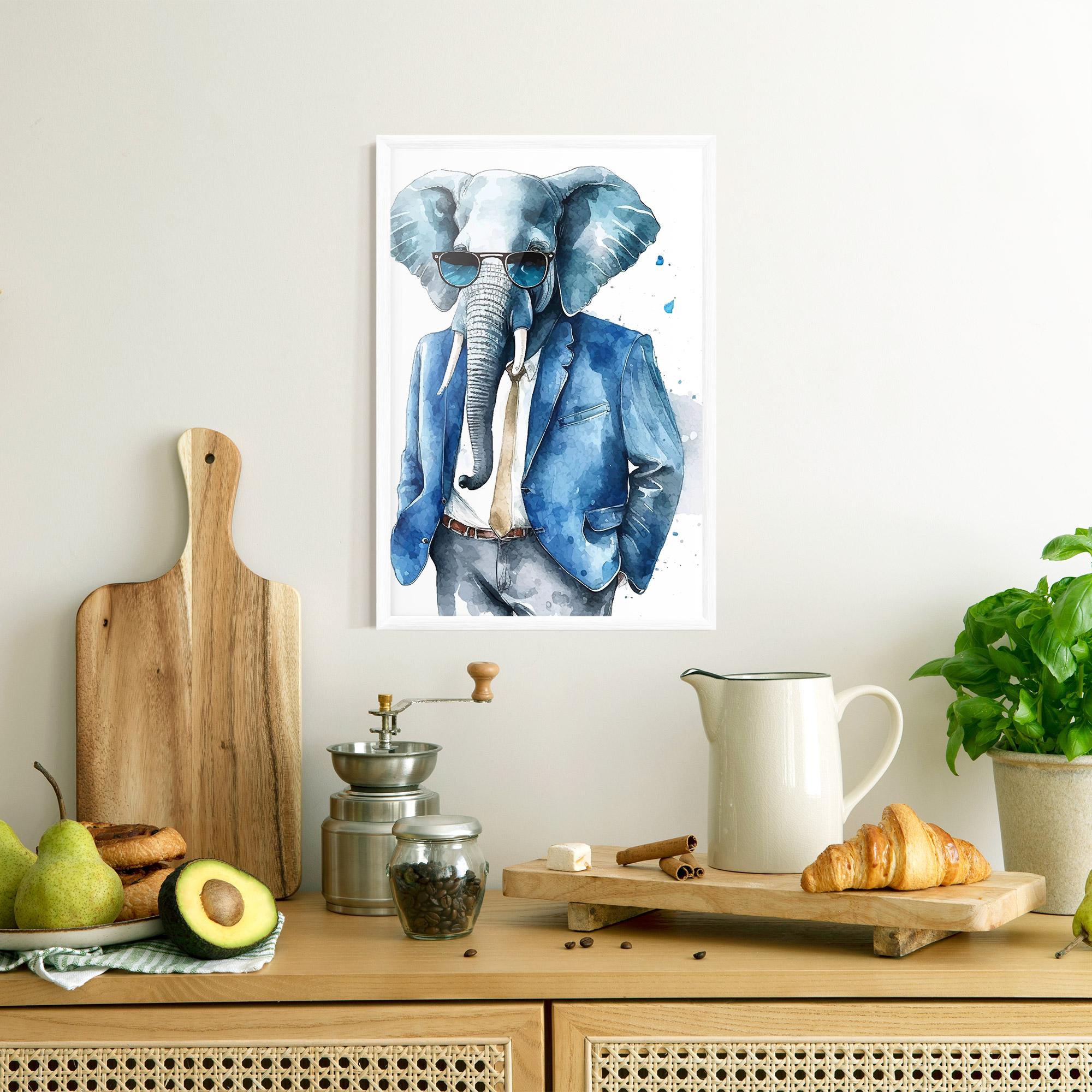 Poster Înrămat Bussiness Elephant mockup 8
