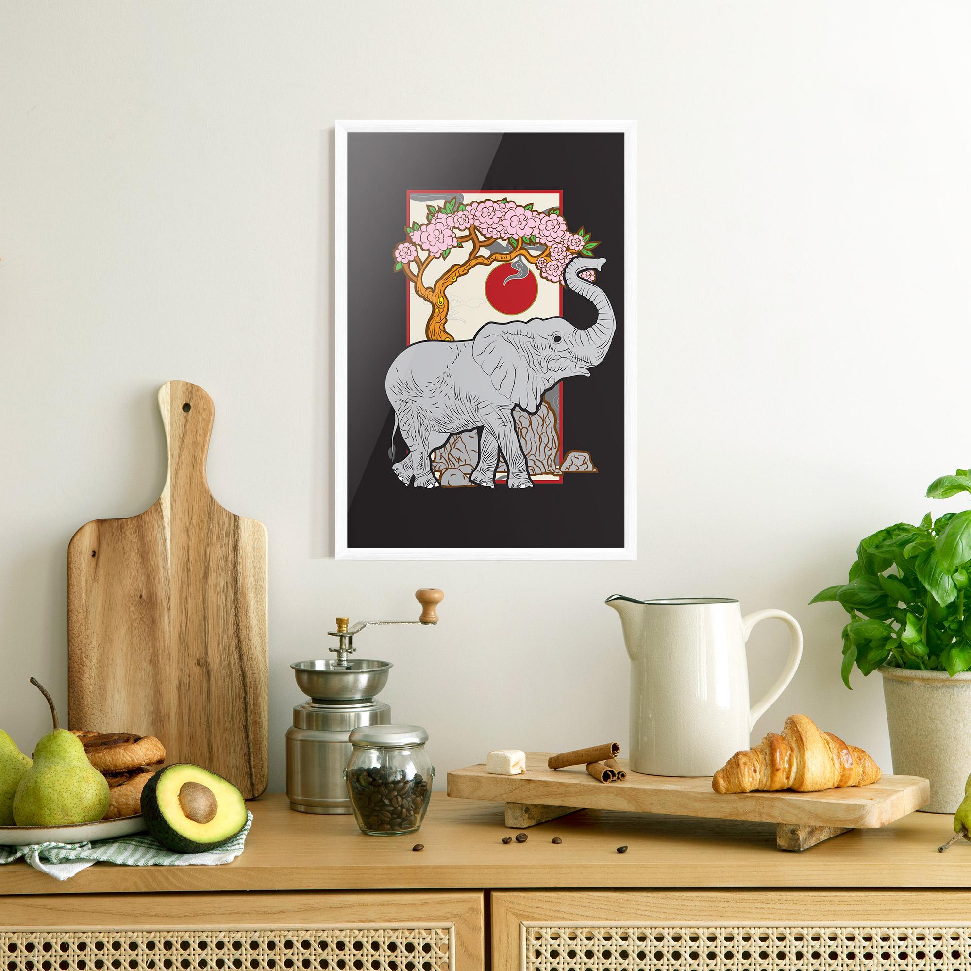 Poster Înrămat Three Elephant mockup 8