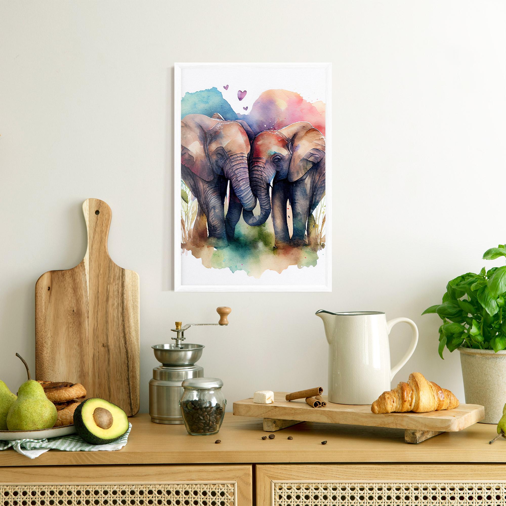 Poster Înrămat Watercolor Love mockup 8