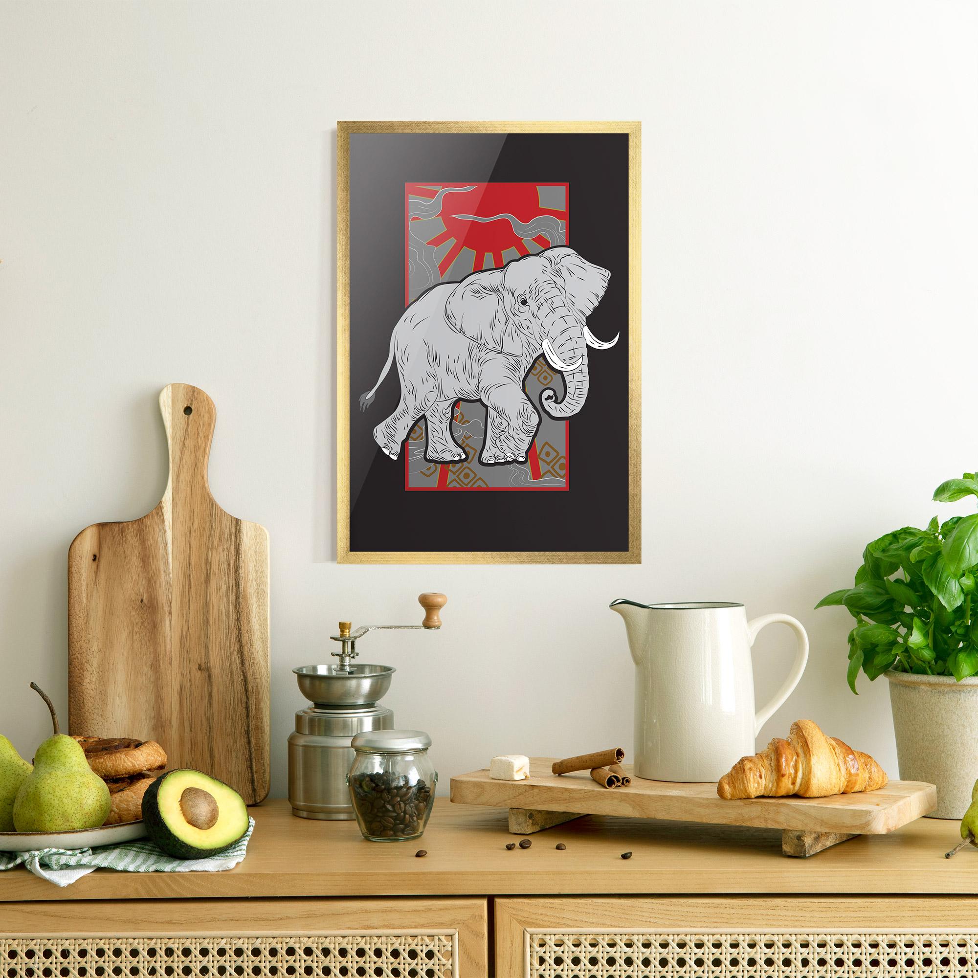 Poster Înrămat Asian Elephant mockup 8