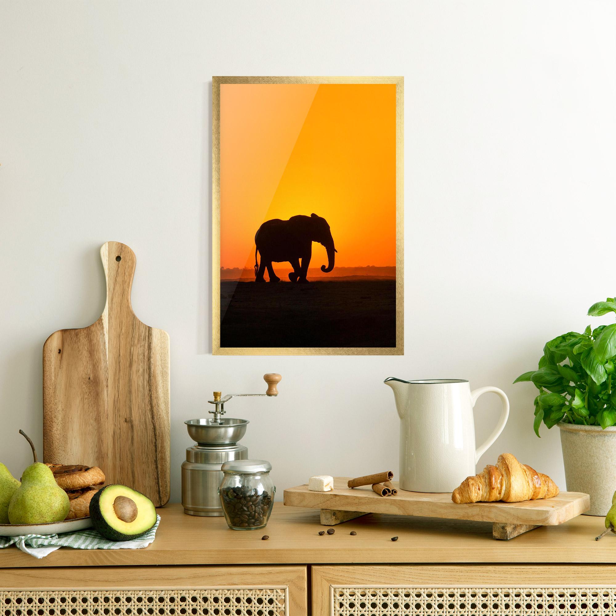 Poster Înrămat Beautiful Elephant mockup 8