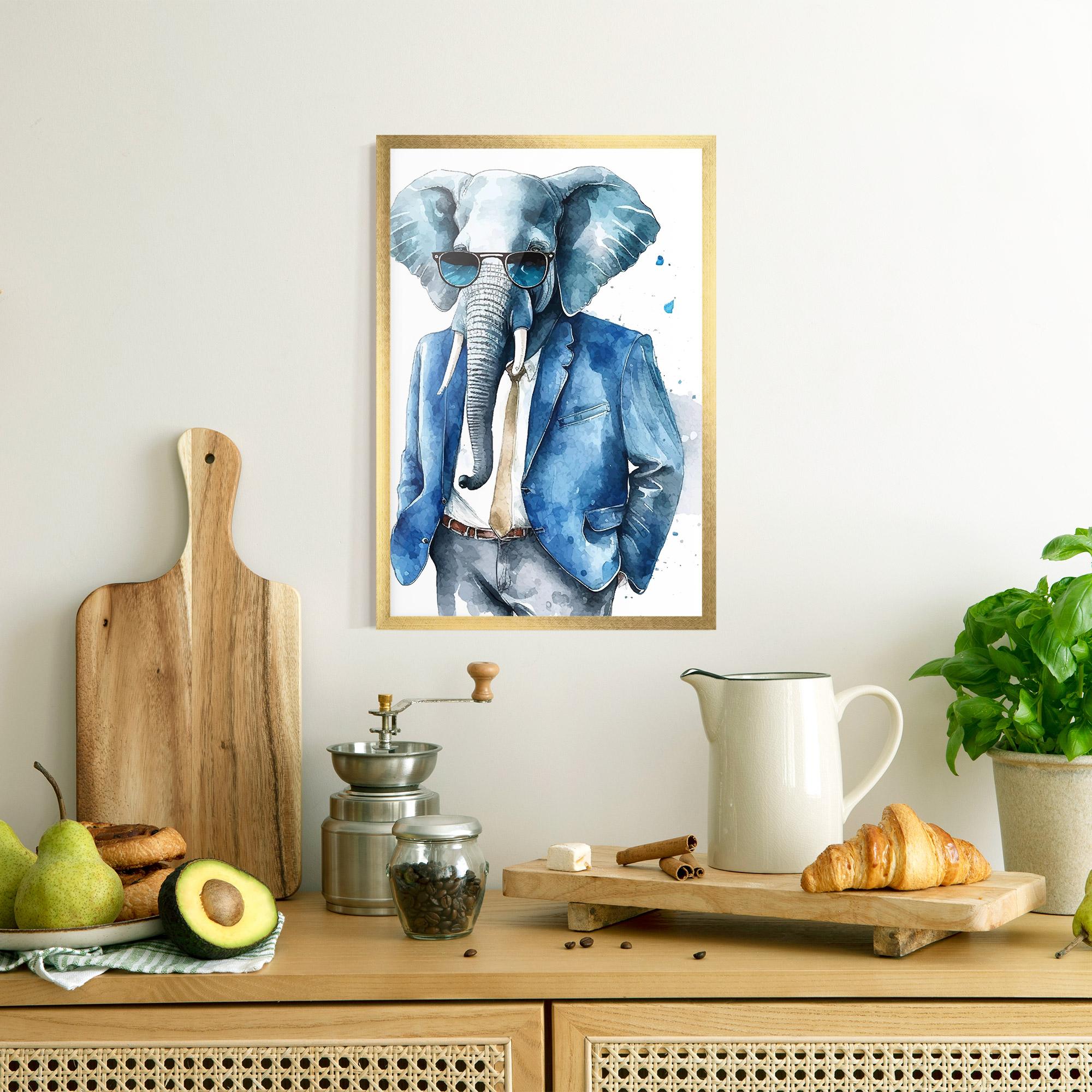 Poster Înrămat Bussiness Elephant mockup 8