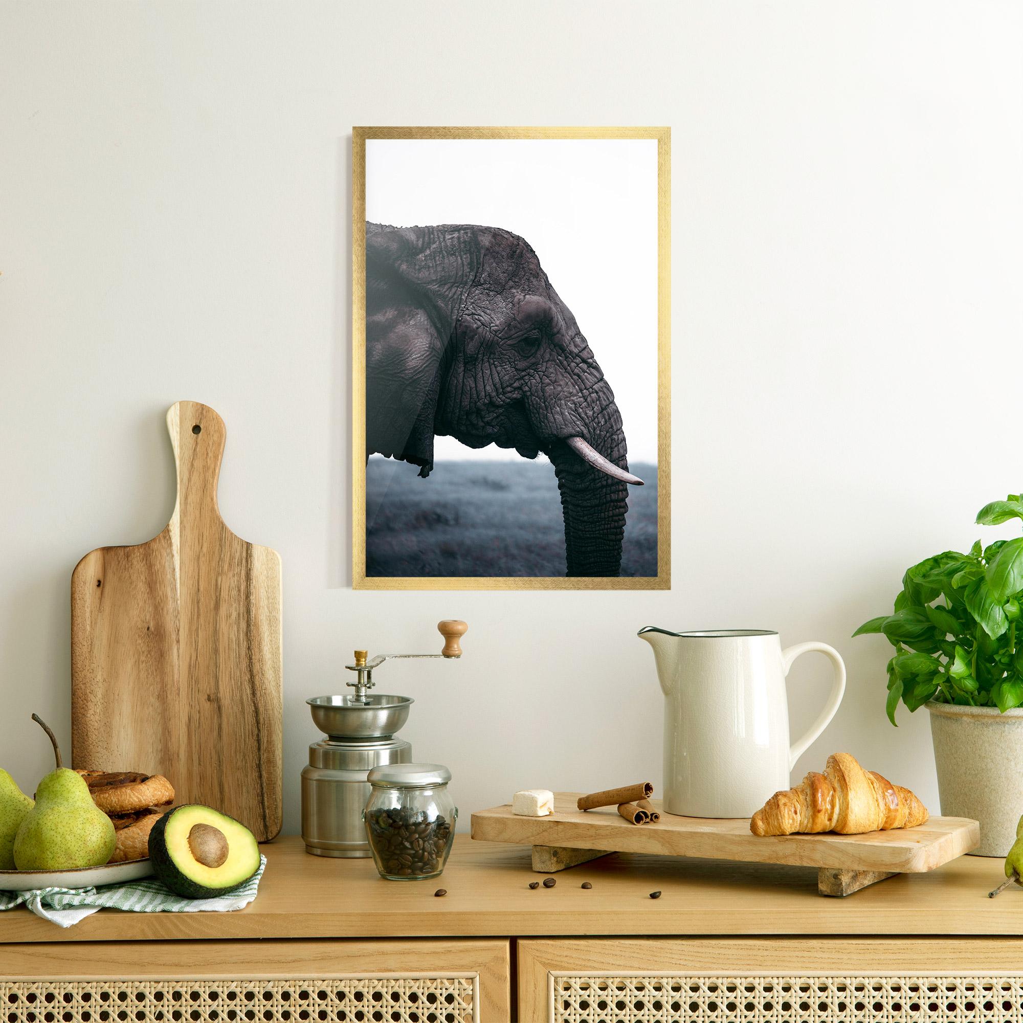 Poster Înrămat Close Grey Eelephant mockup 8