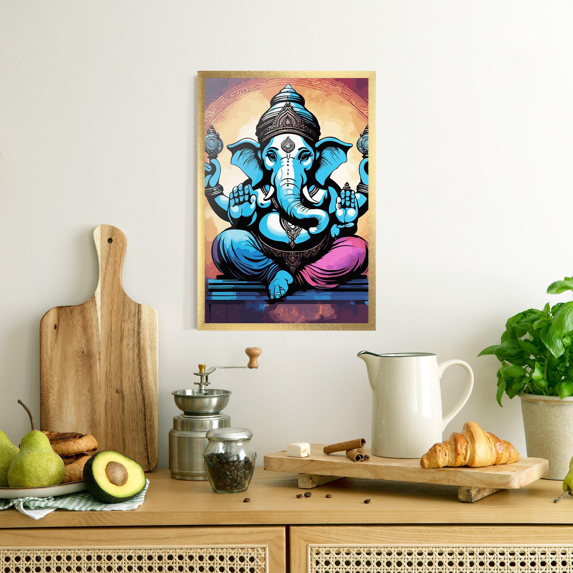 Poster Înrămat Colorful Chaturthi mockup 8