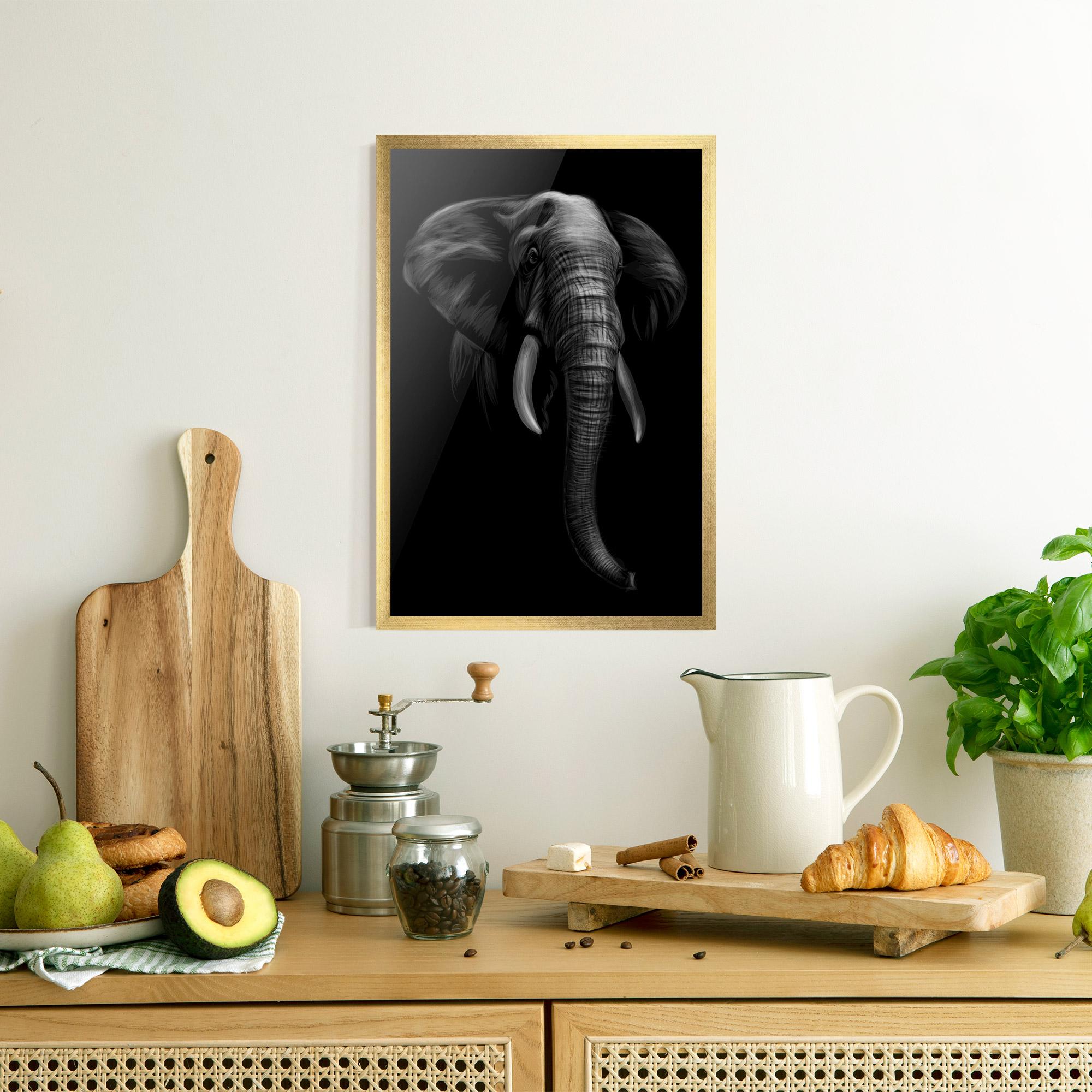 Poster Înrămat Elephant Head mockup 8