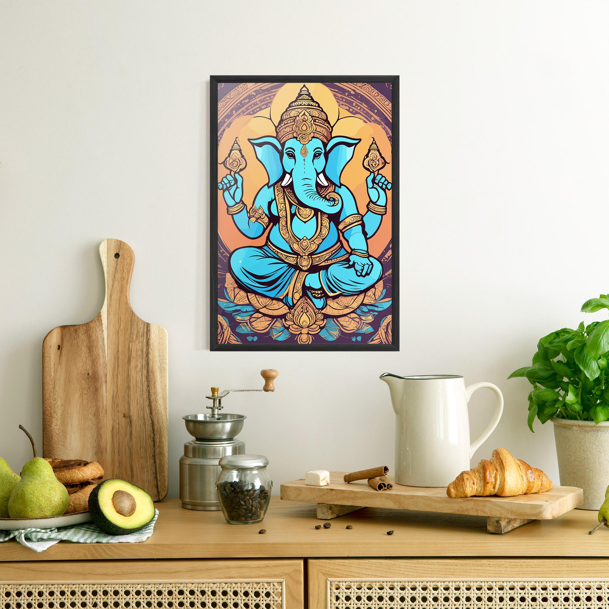 Poster Înrămat Blue Elephant mockup 8