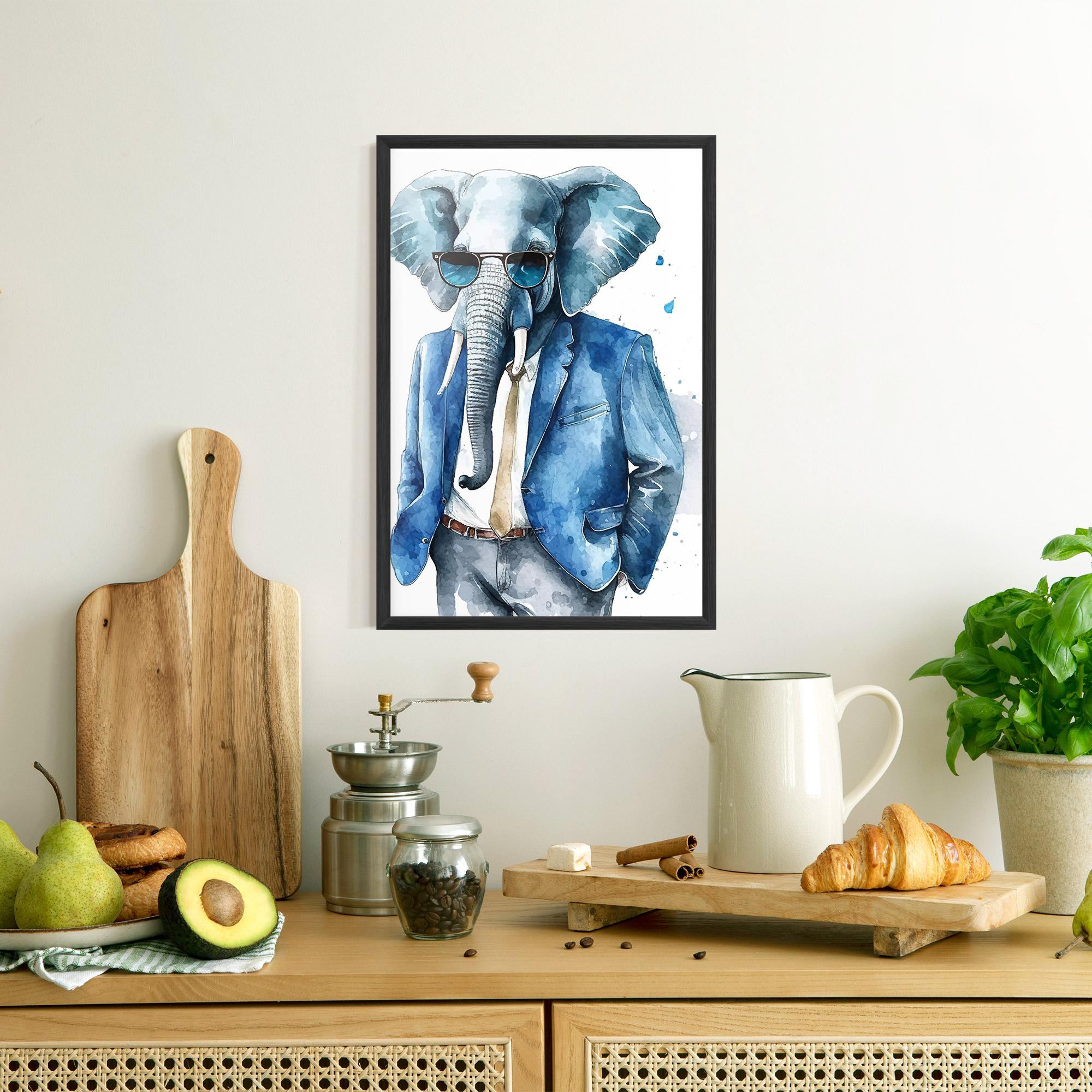 Poster Înrămat Bussiness Elephant mockup 8