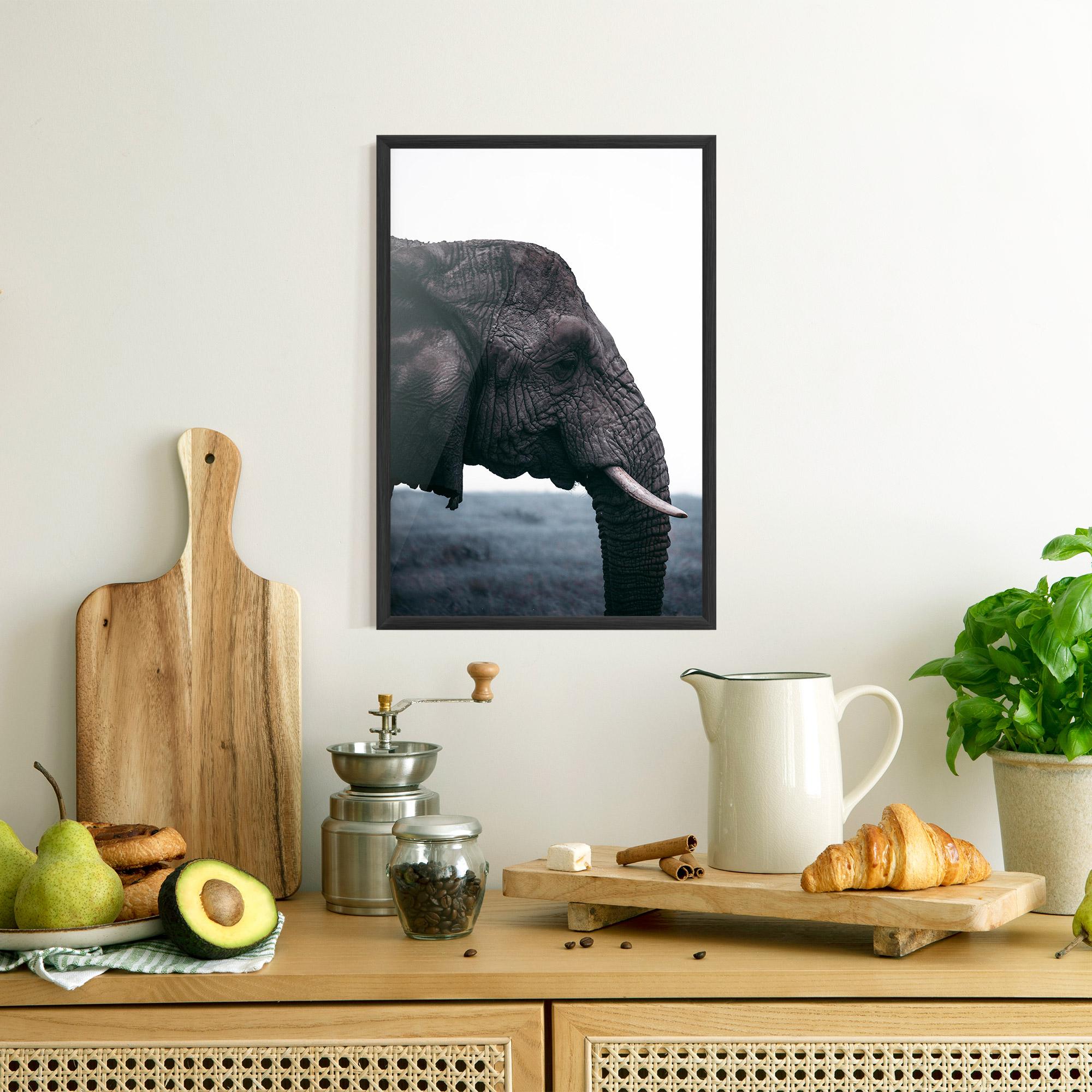 Poster Înrămat Close Grey Eelephant mockup 8