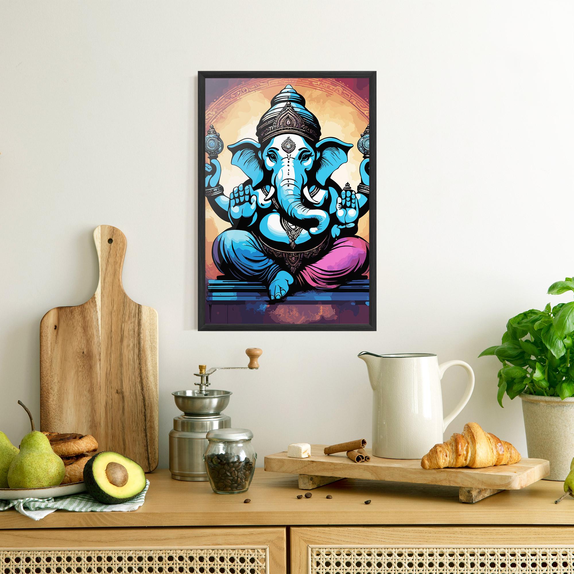 Poster Înrămat Colorful Chaturthi mockup 8
