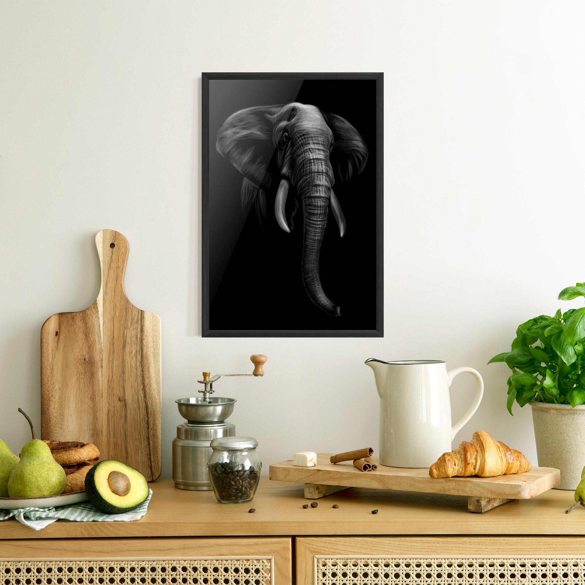 Poster Înrămat Elephant Head mockup 8