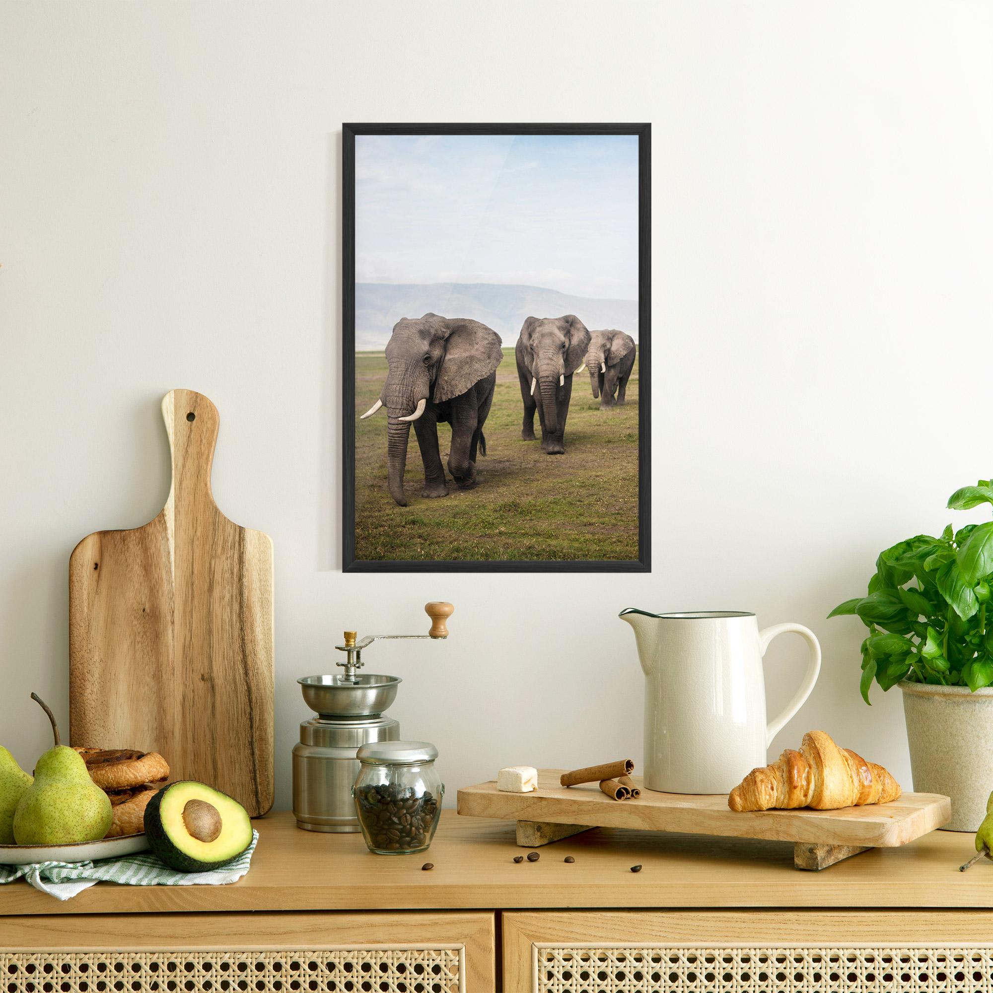 Poster Înrămat Elephant Landscape mockup 8