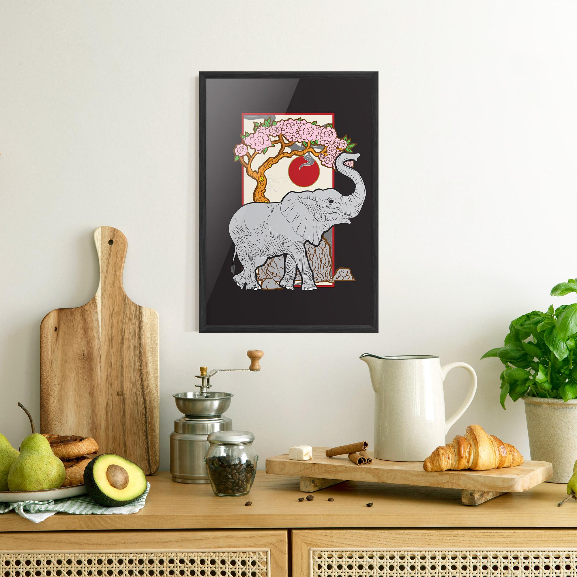 Poster Înrămat Three Elephant mockup 8