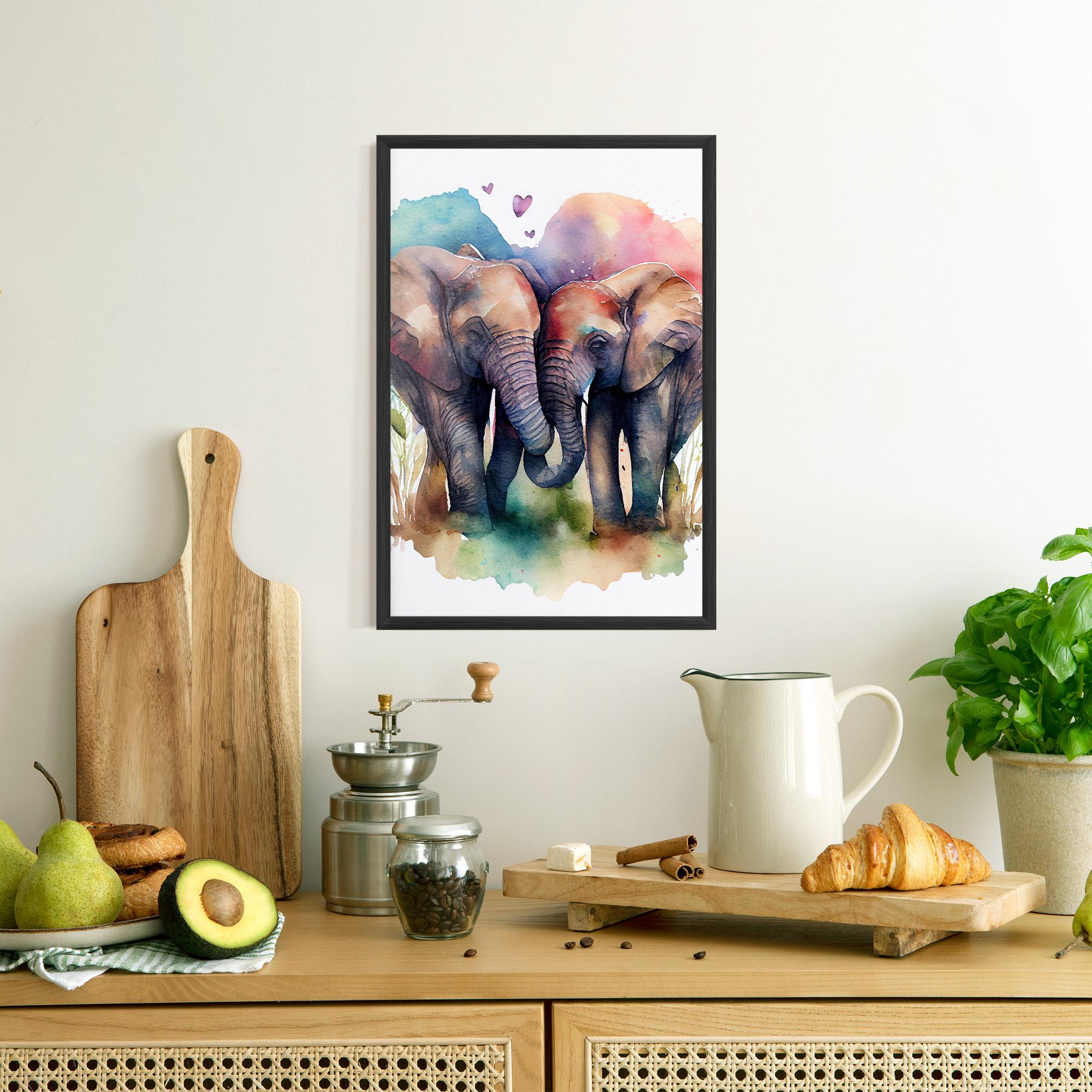 Poster Înrămat Watercolor Love mockup 8