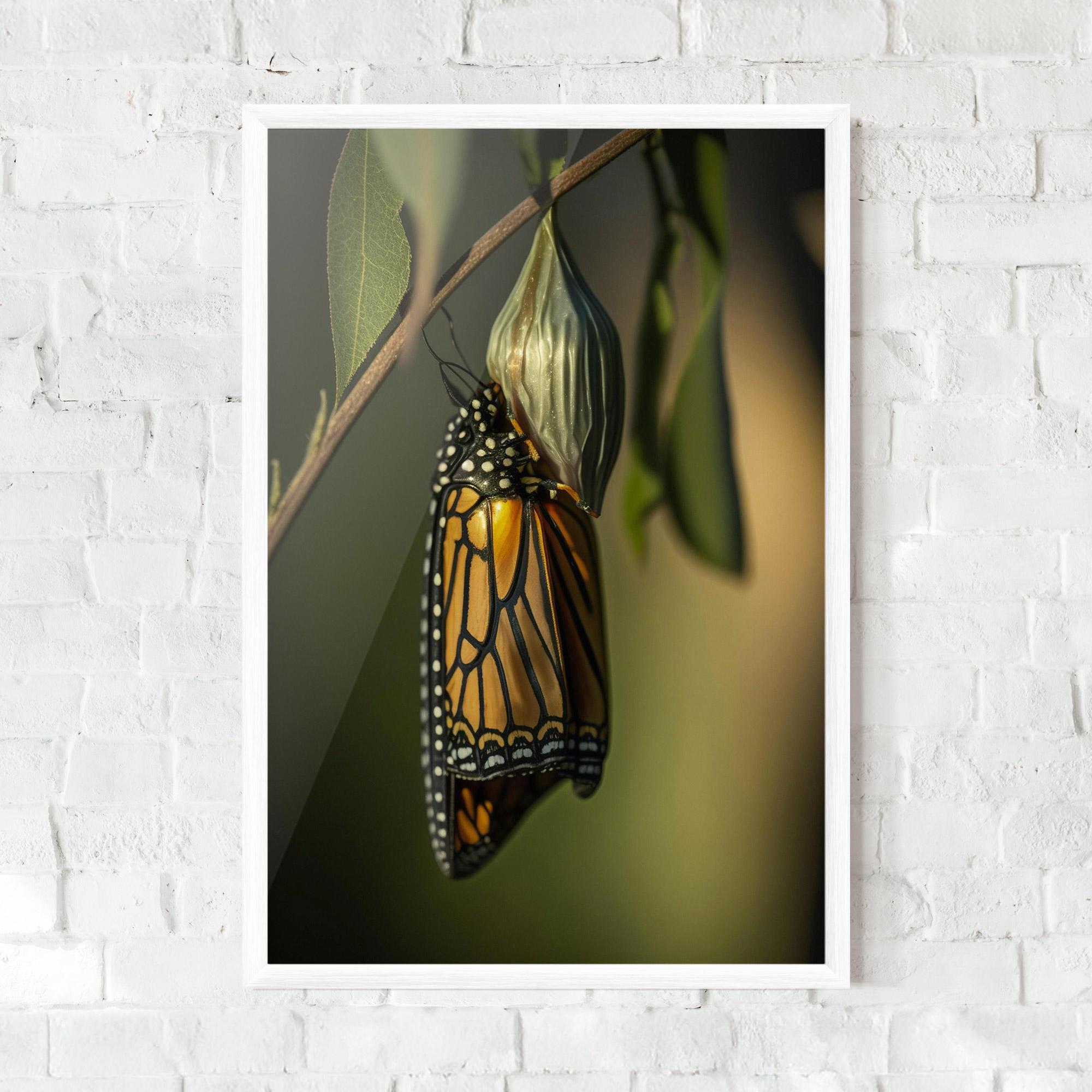 Poster Înrămat Yellow Black Butterfly mockup 0