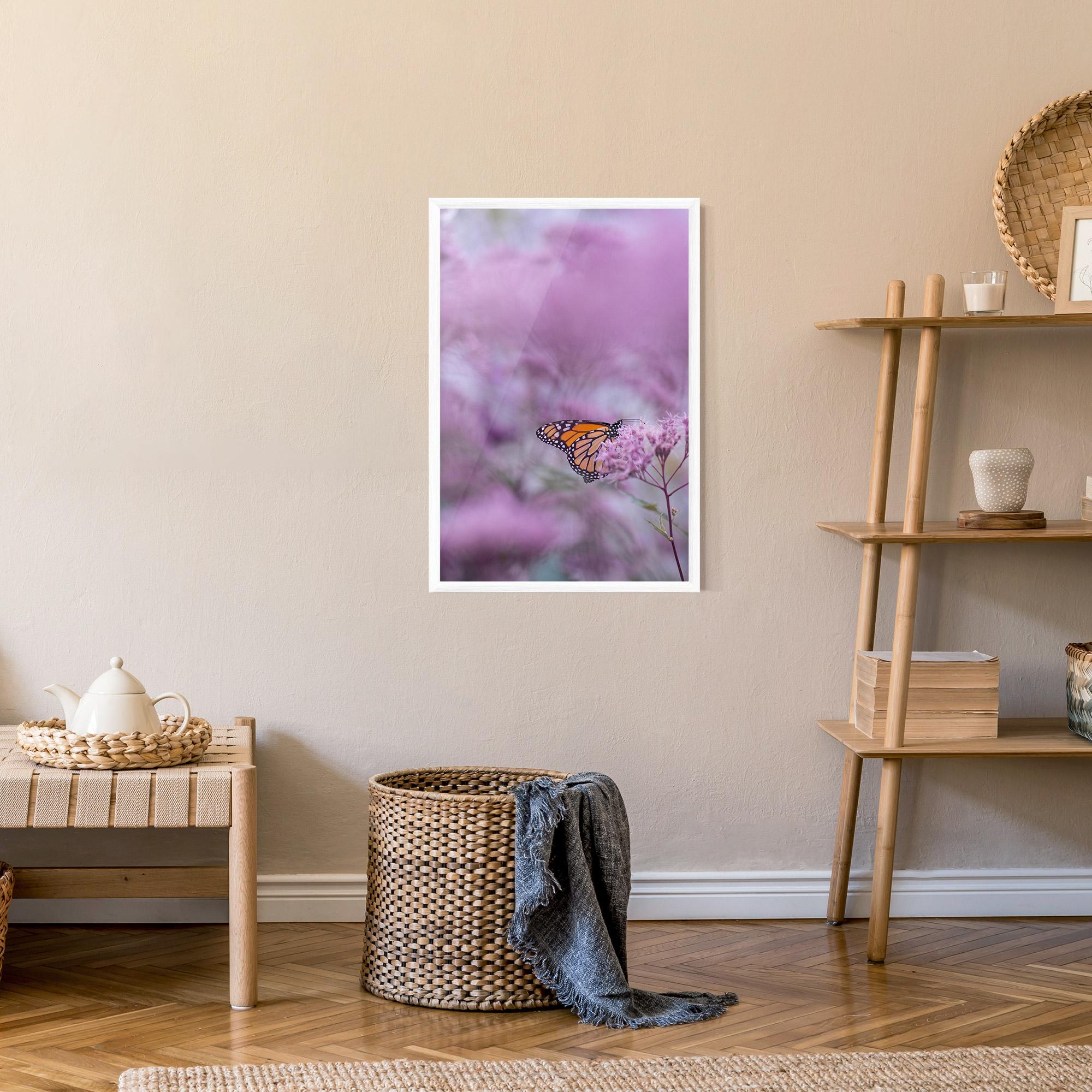 Poster Înrămat Purple Flower Butterfly mockup 9