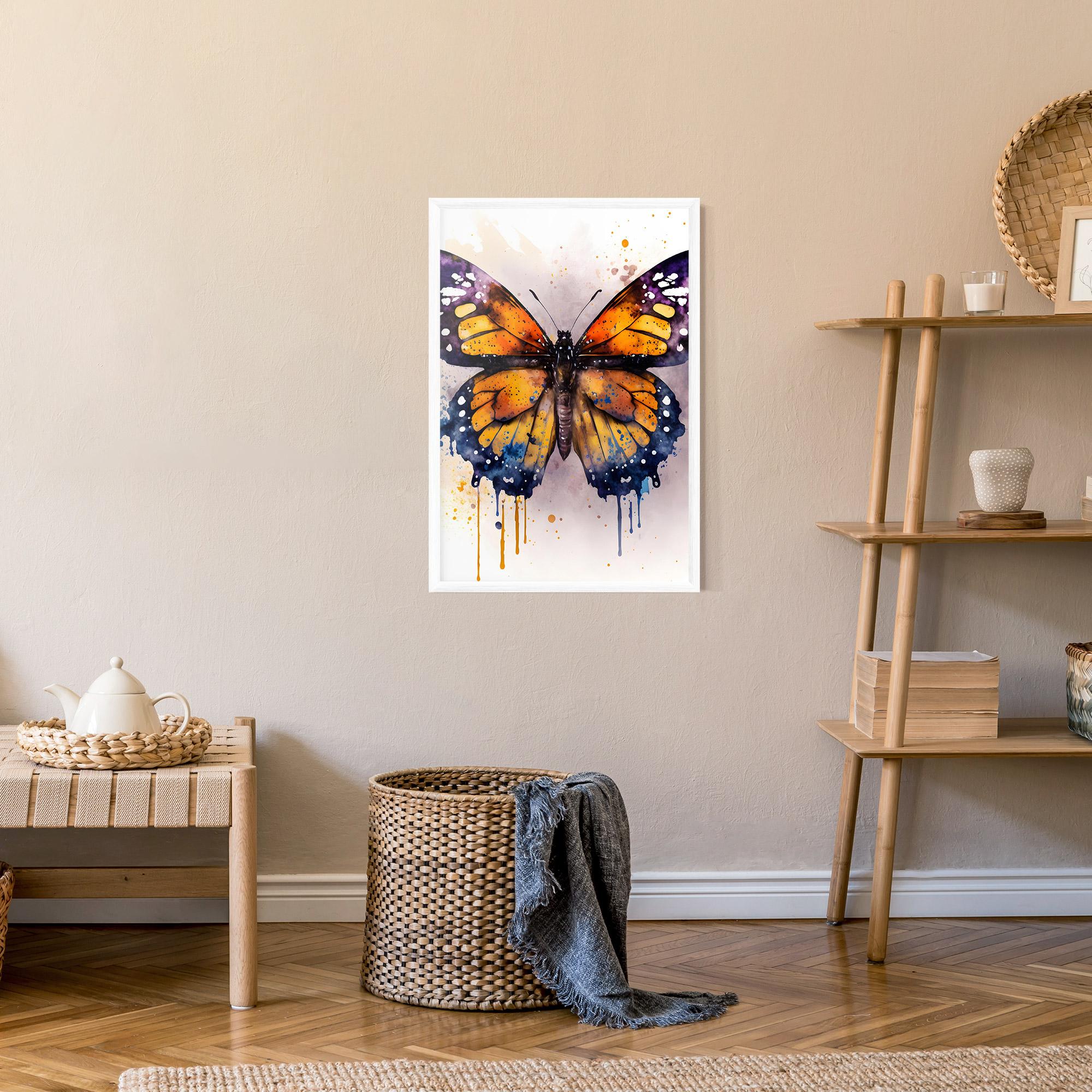 Poster Înrămat Watercolor Butterfly mockup 9