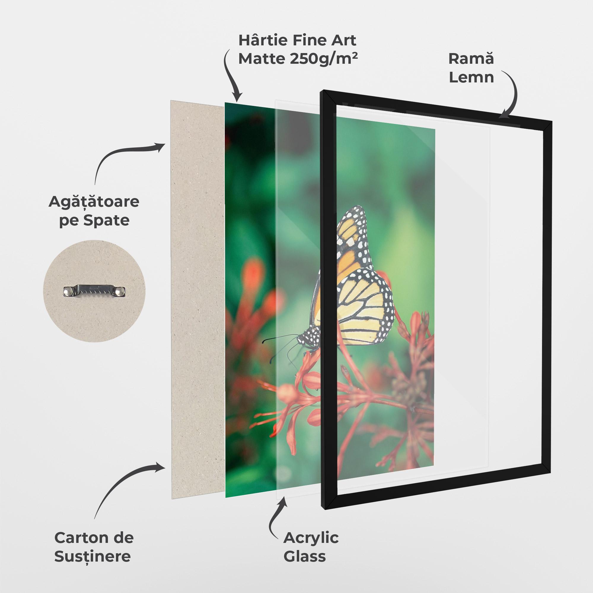 Poster Înrămat Small Orange Butterfly mockup 1